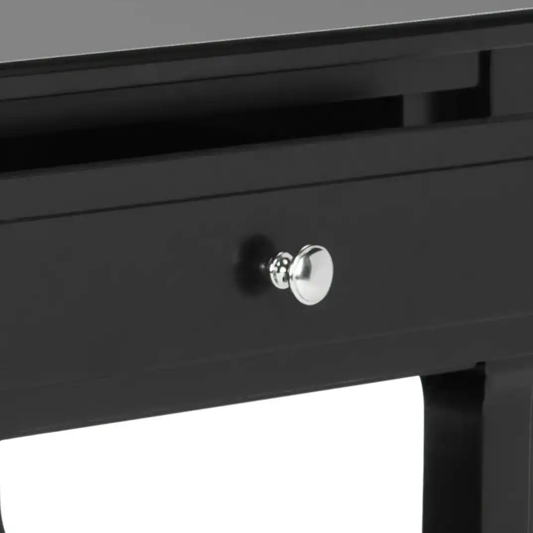 Jenson Side Table in Black in a styled room