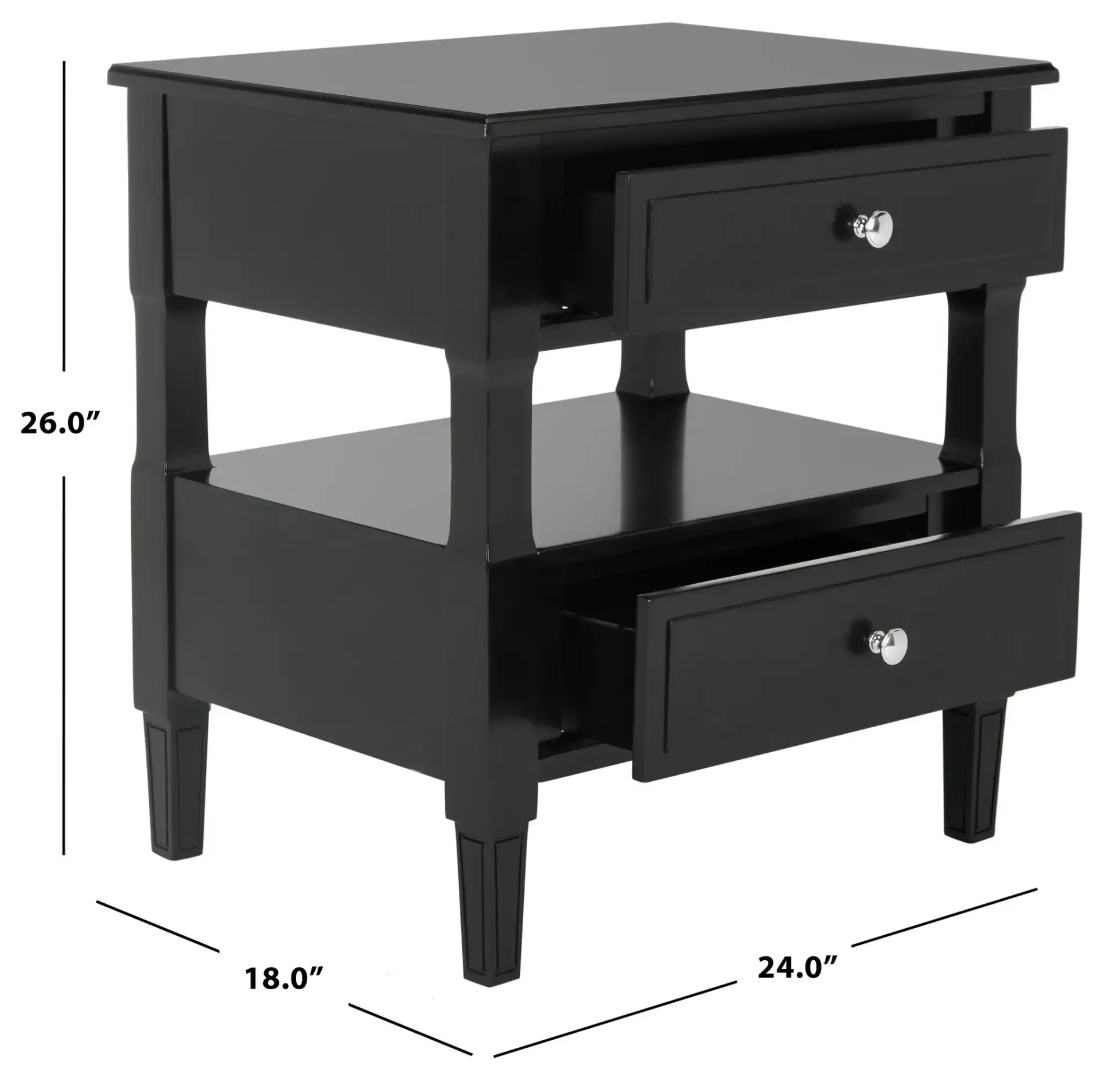 Jenson Side Table in Black, detail view