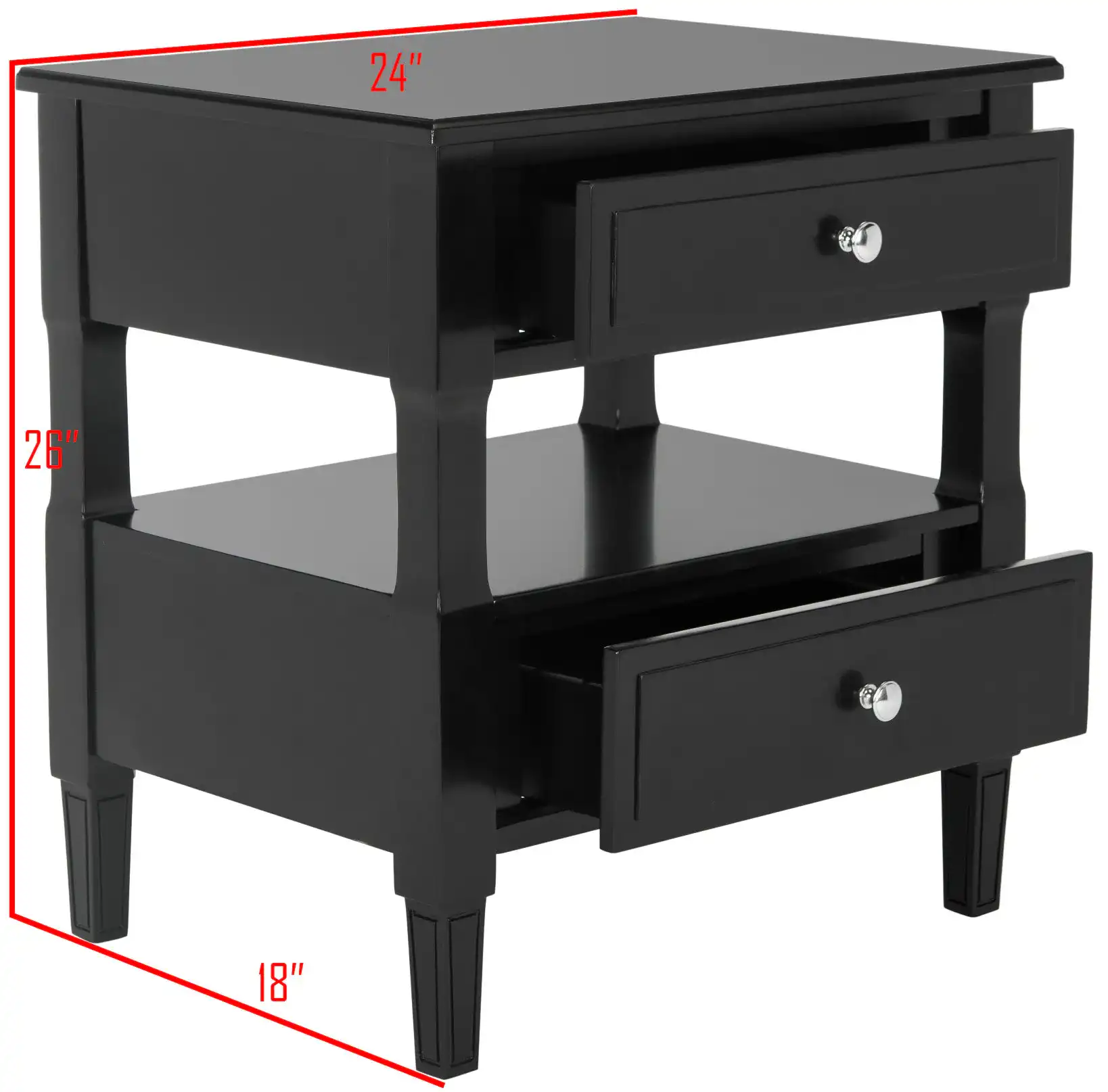Jenson Side Table in Black, detail view