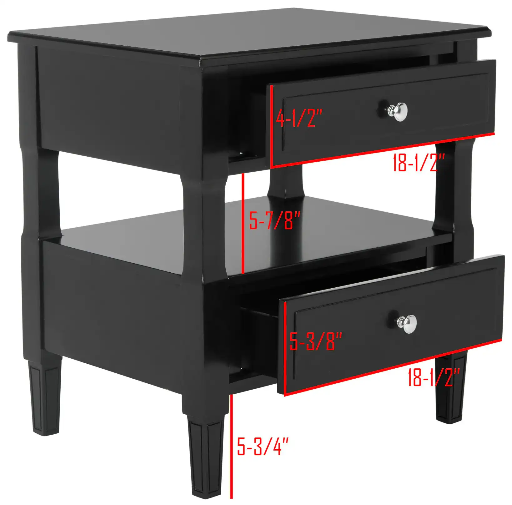 Jenson Side Table in Black, detail view