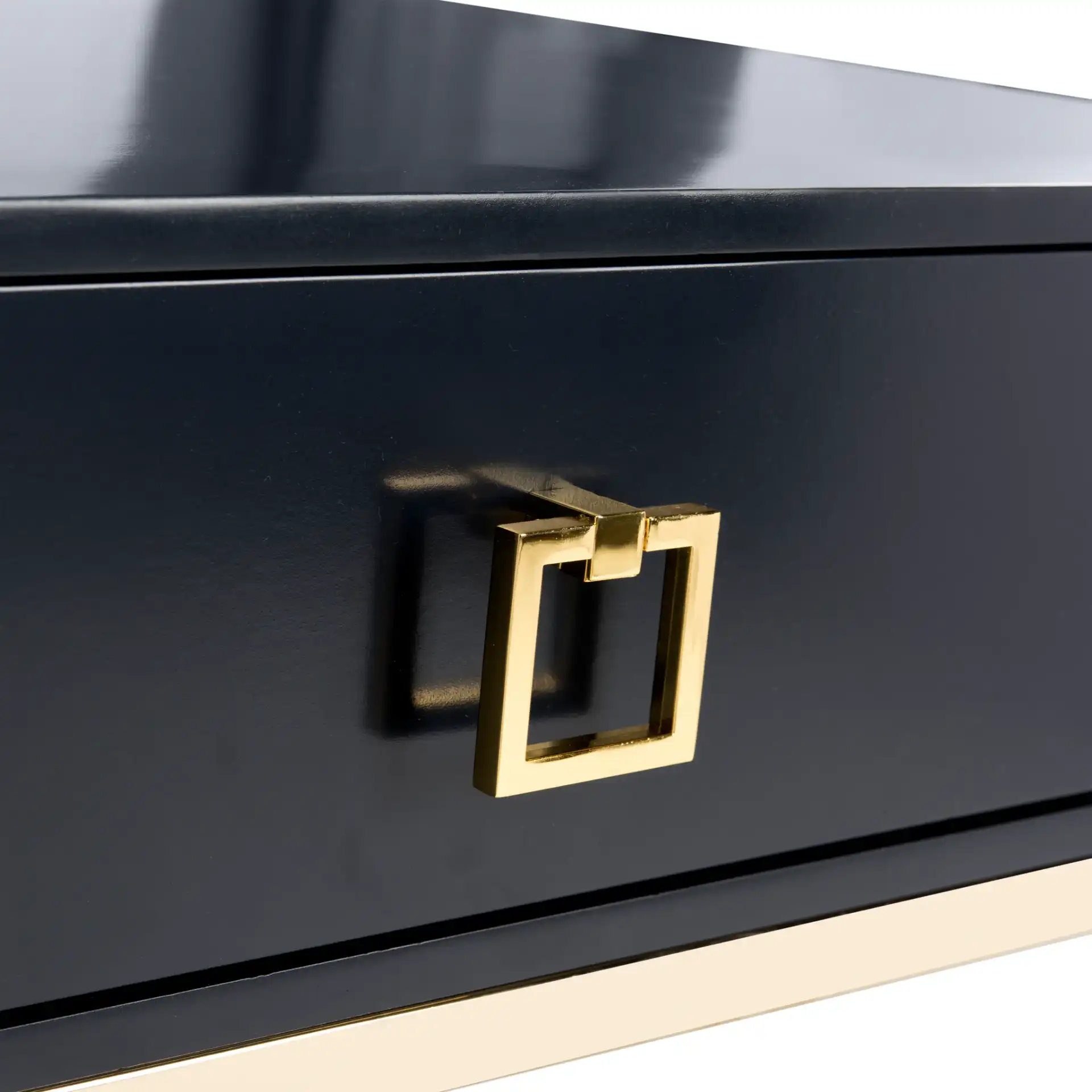Zarina Side Table in Black in a styled room