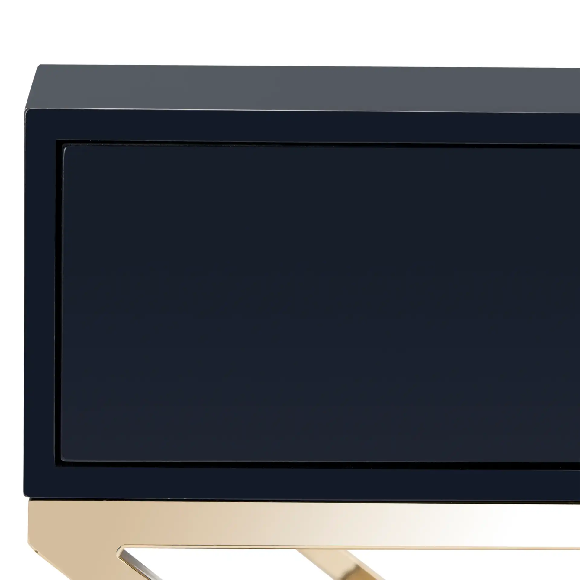 Zarina Side Table in Black in a styled room