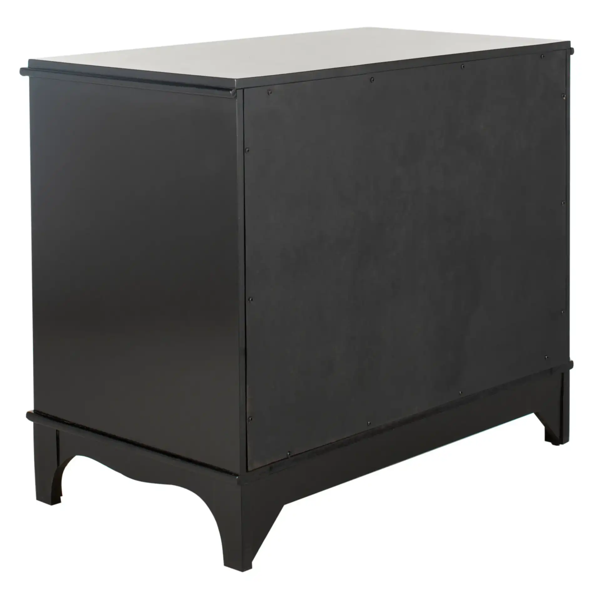 Hannon Nightstand in Black / Brass, detail view