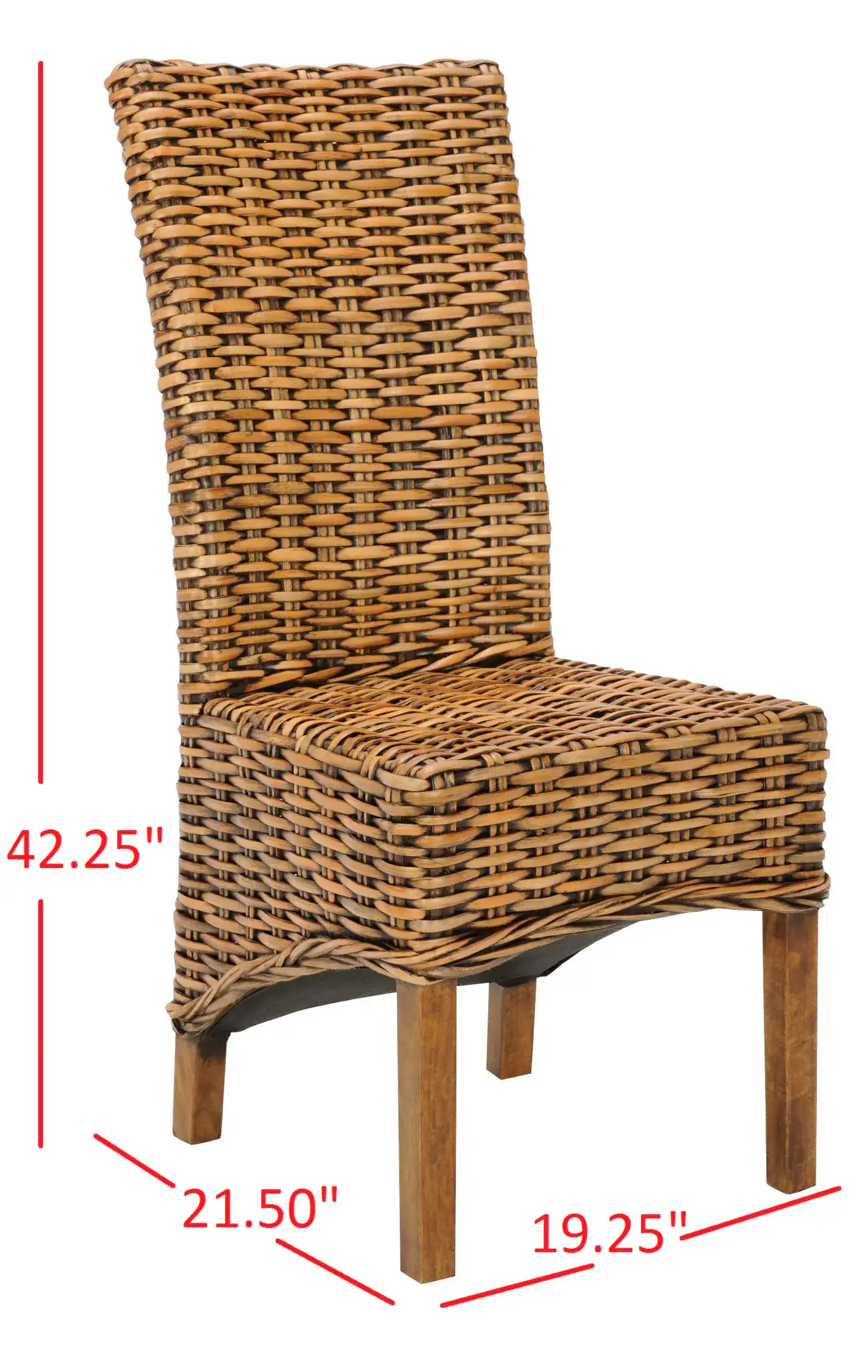 Isla Side Chair (Set Of 2) in Brown / Teak Brown, detail view