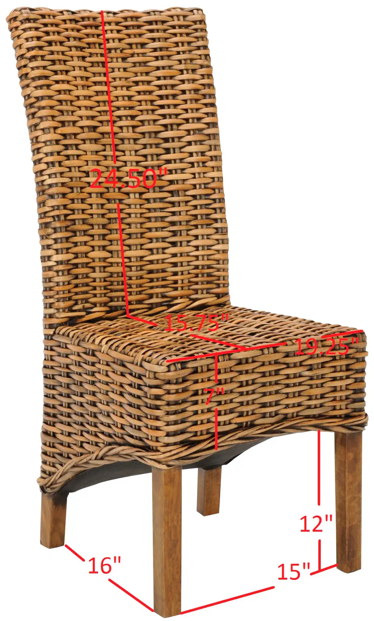 Isla Side Chair (Set Of 2) in Brown / Teak Brown, detail view
