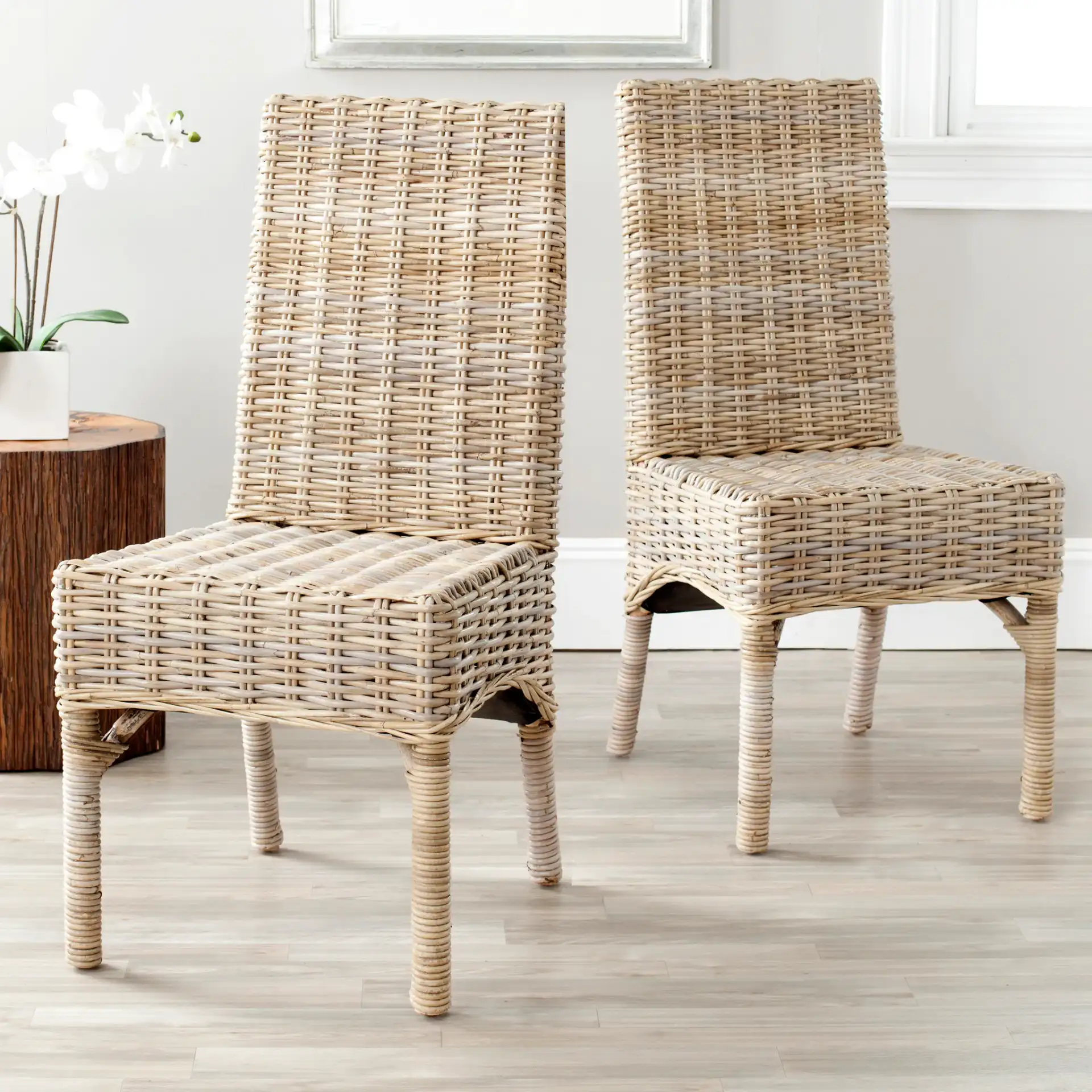 Beacon Side Chair (Set Of 2) in Natural in a styled room