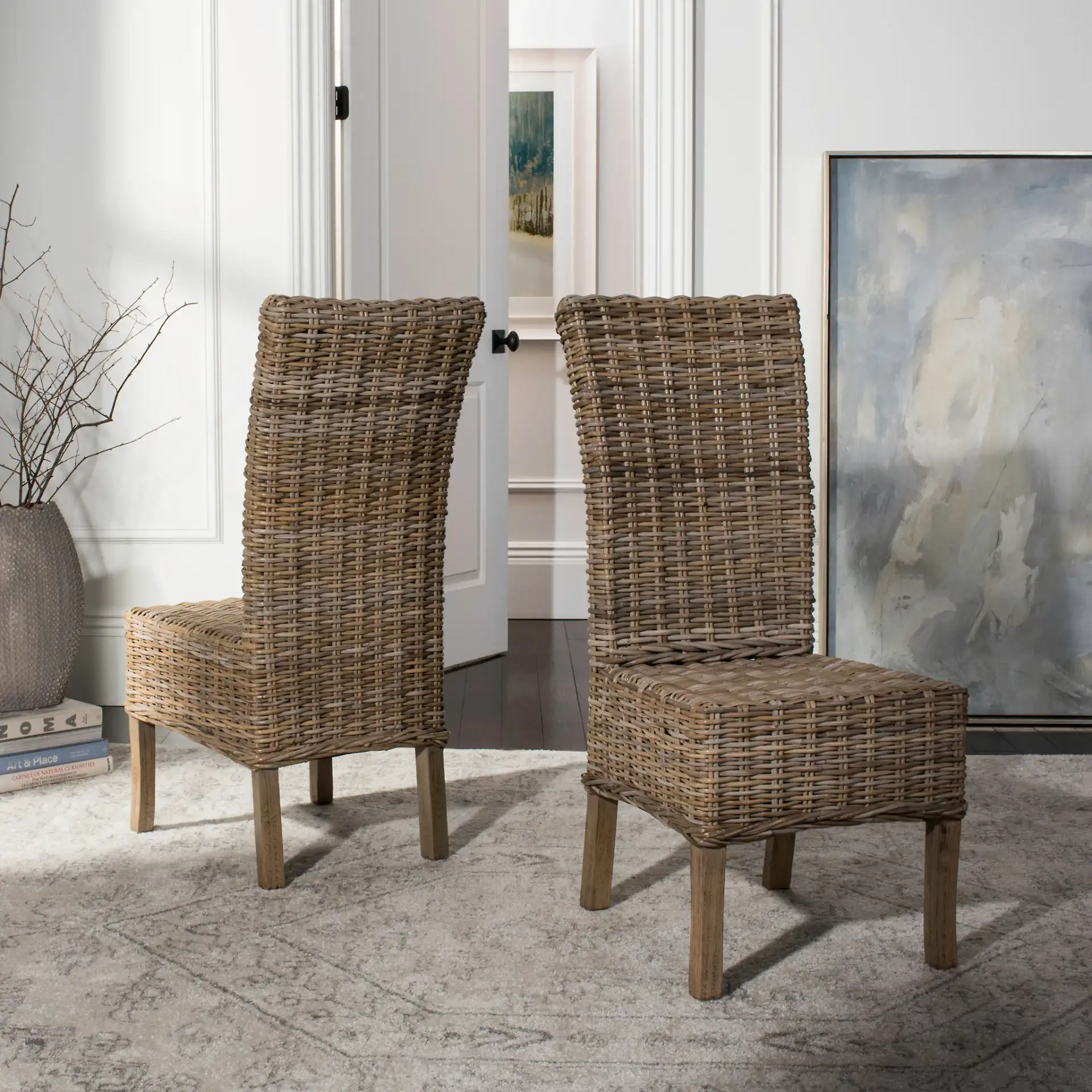 Quaker Side Chair (Set of 2) in Natural in a styled room