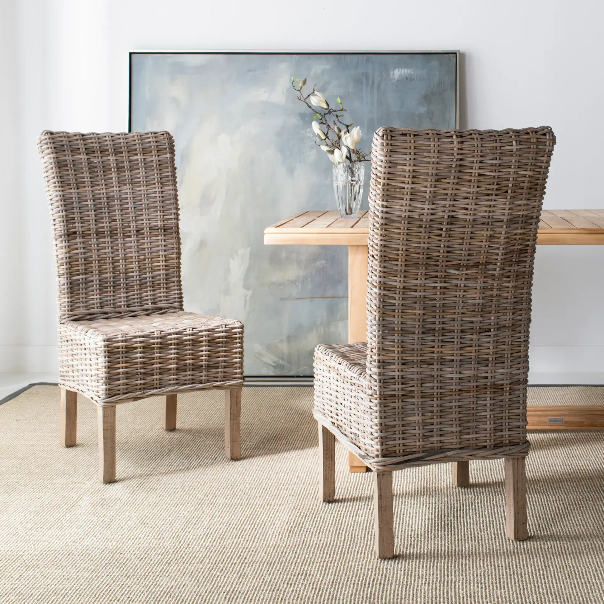 Quaker Side Chair (Set of 2) in Natural in a styled room