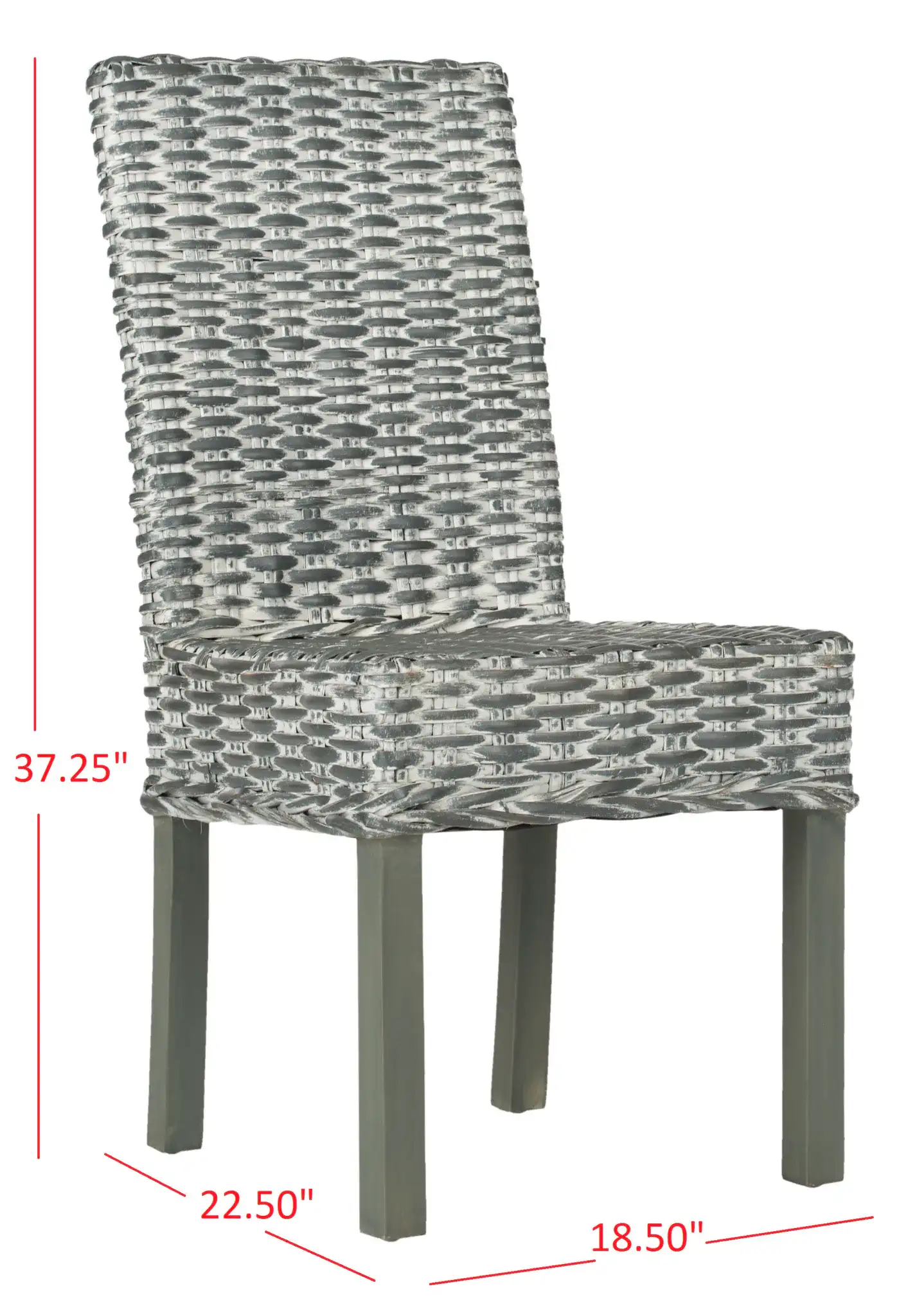 Wheatley Side Chair (Set Of 2) in Gray White Washed, detail view
