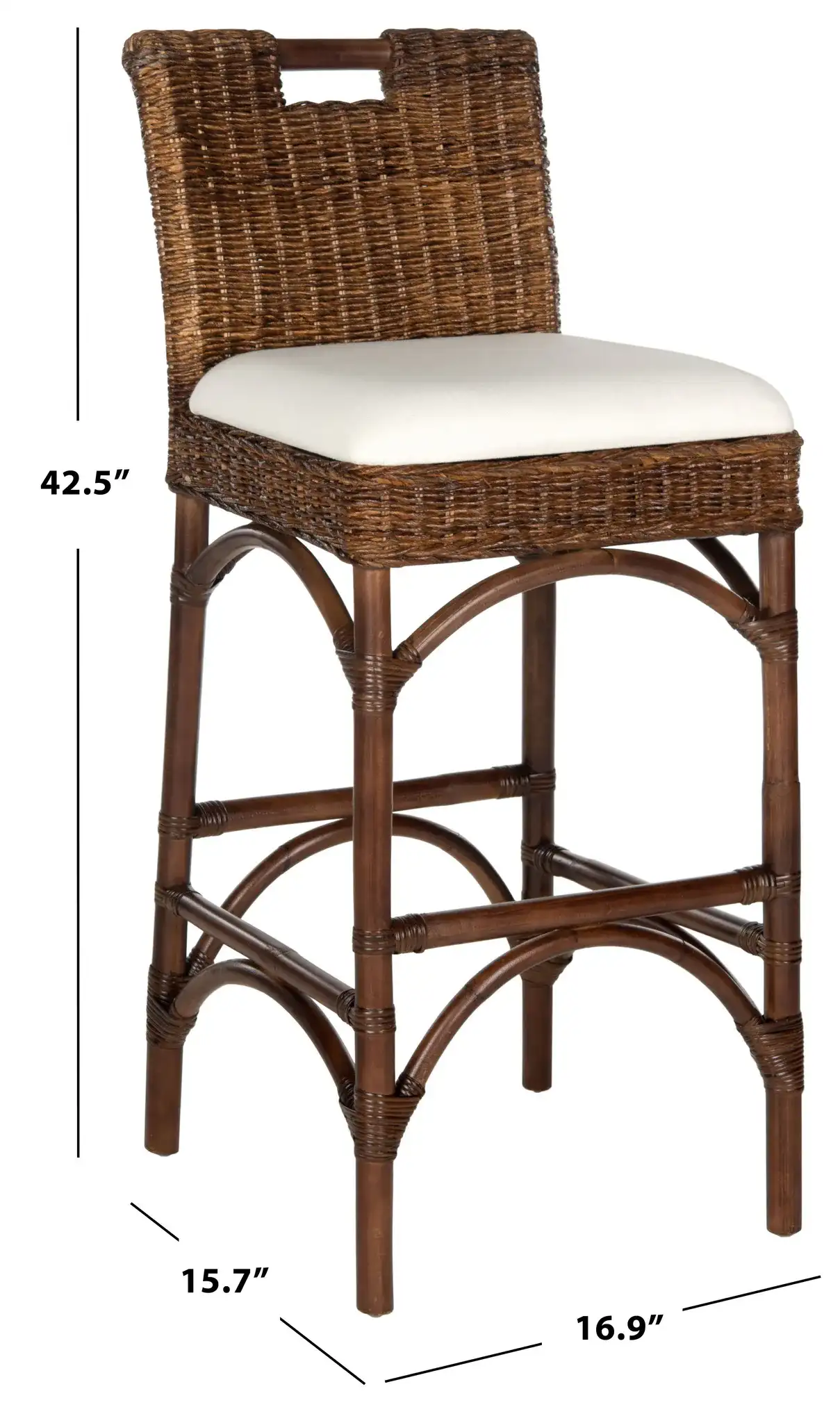 Fremont Barstool in Brown, detail view