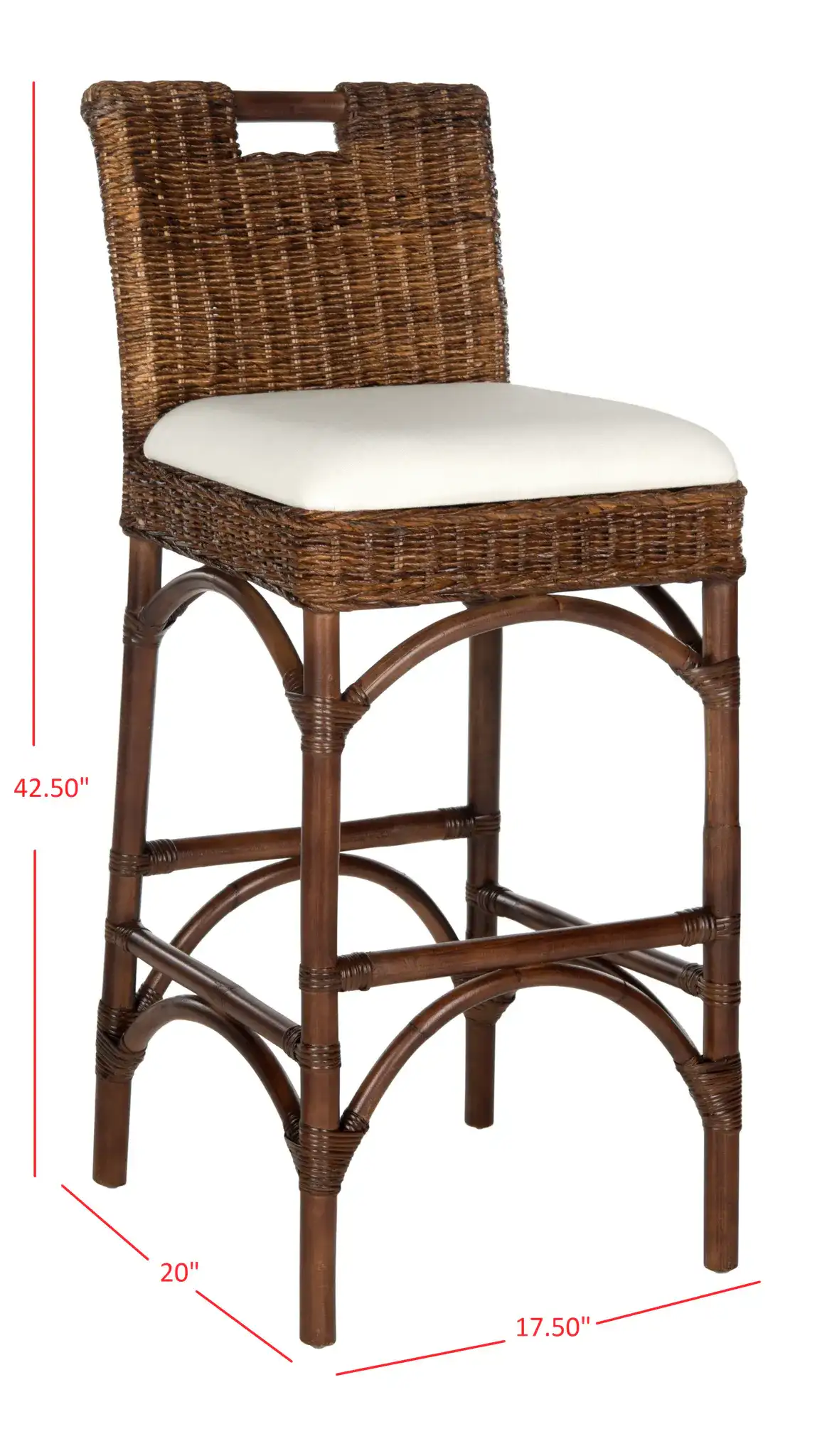 Fremont Barstool in Brown, detail view