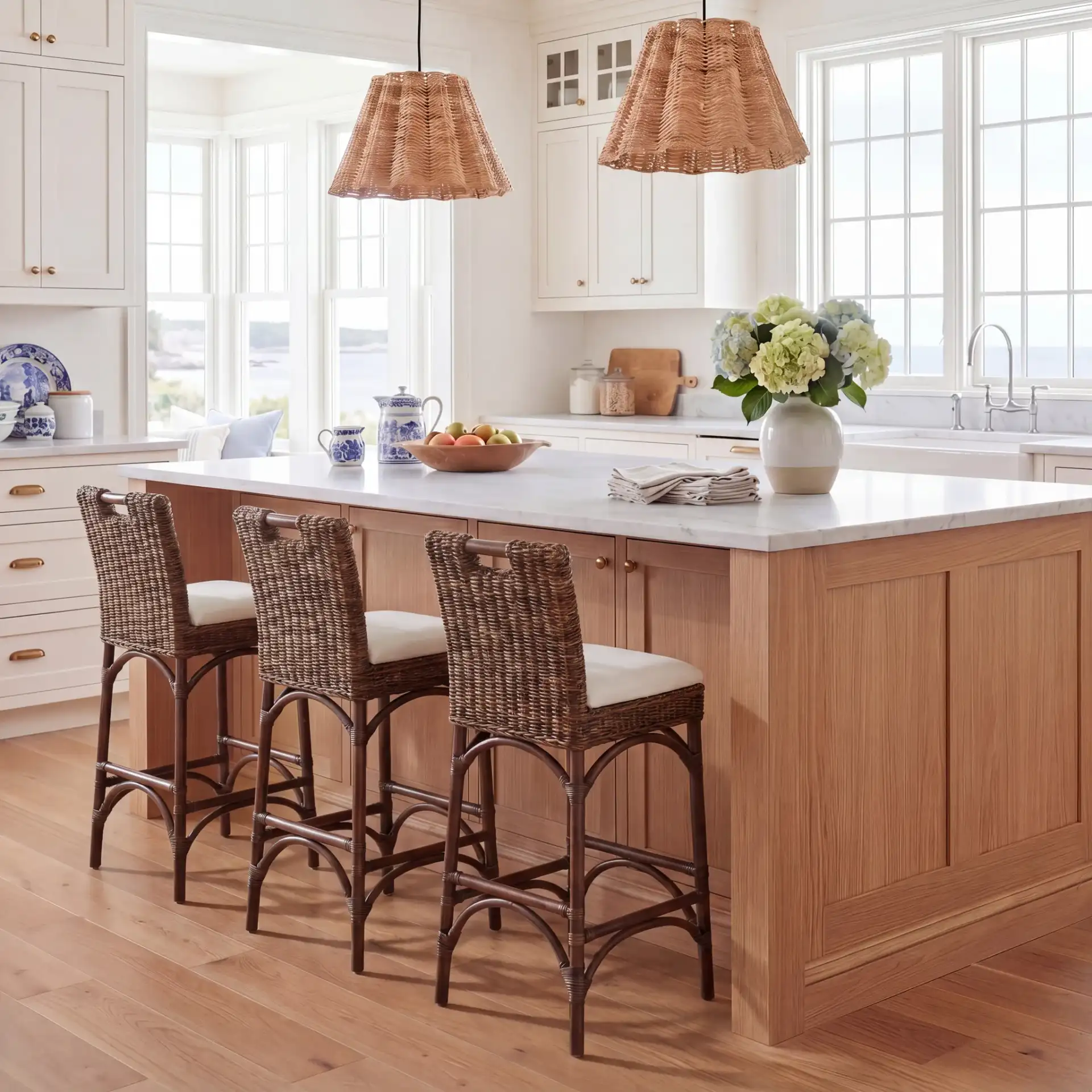 Fremont Barstool in Brown in a styled room