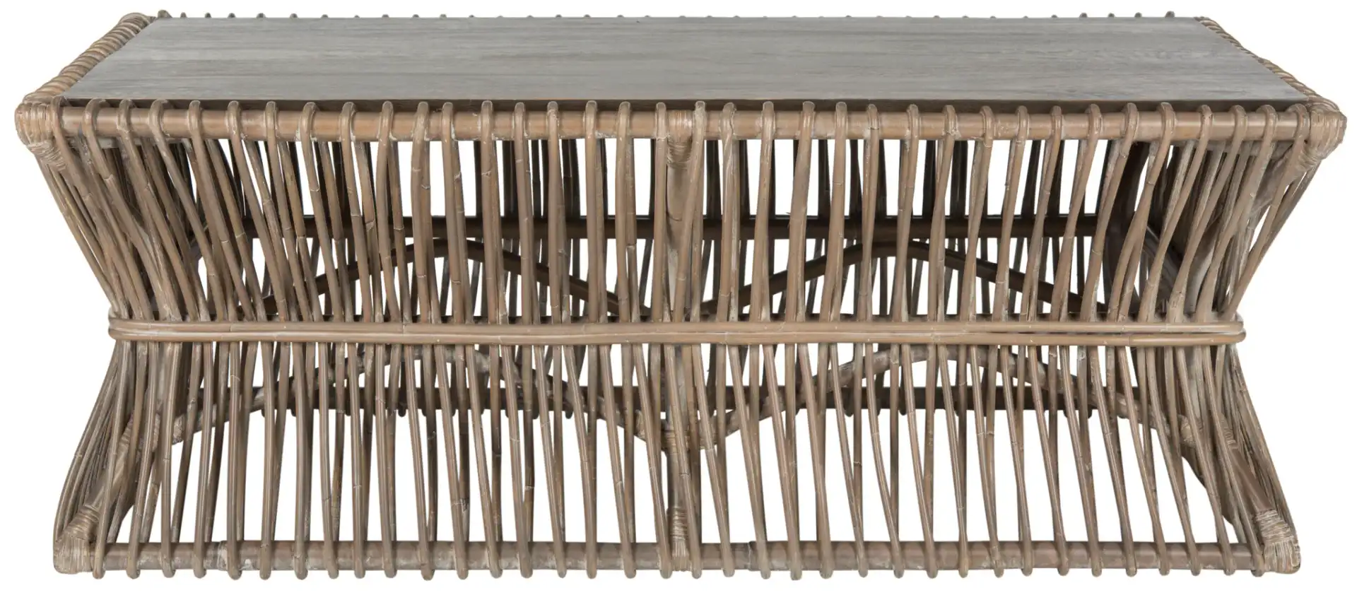 Gensho Coffee Table in Gray White Washed