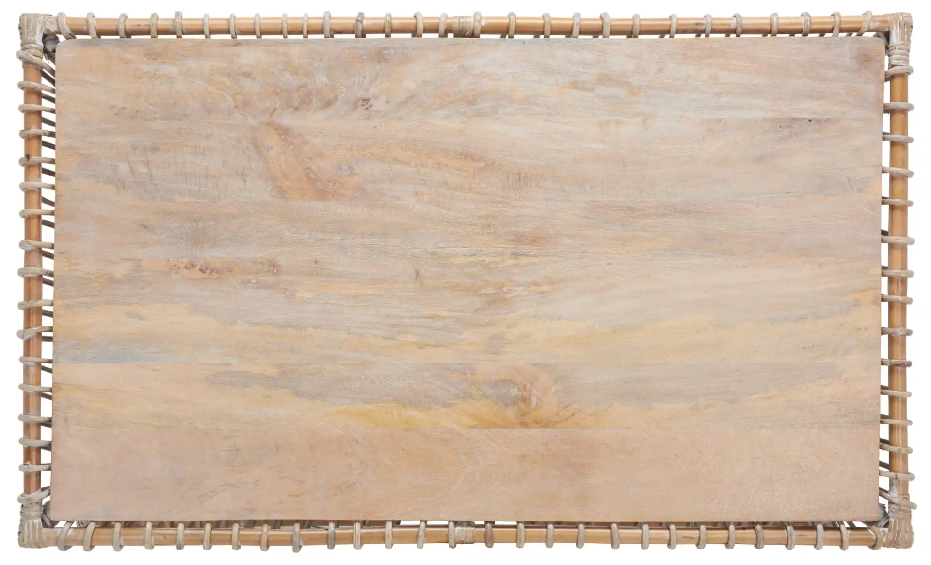 Gensho Coffee Table in Gray White Washed, detail view