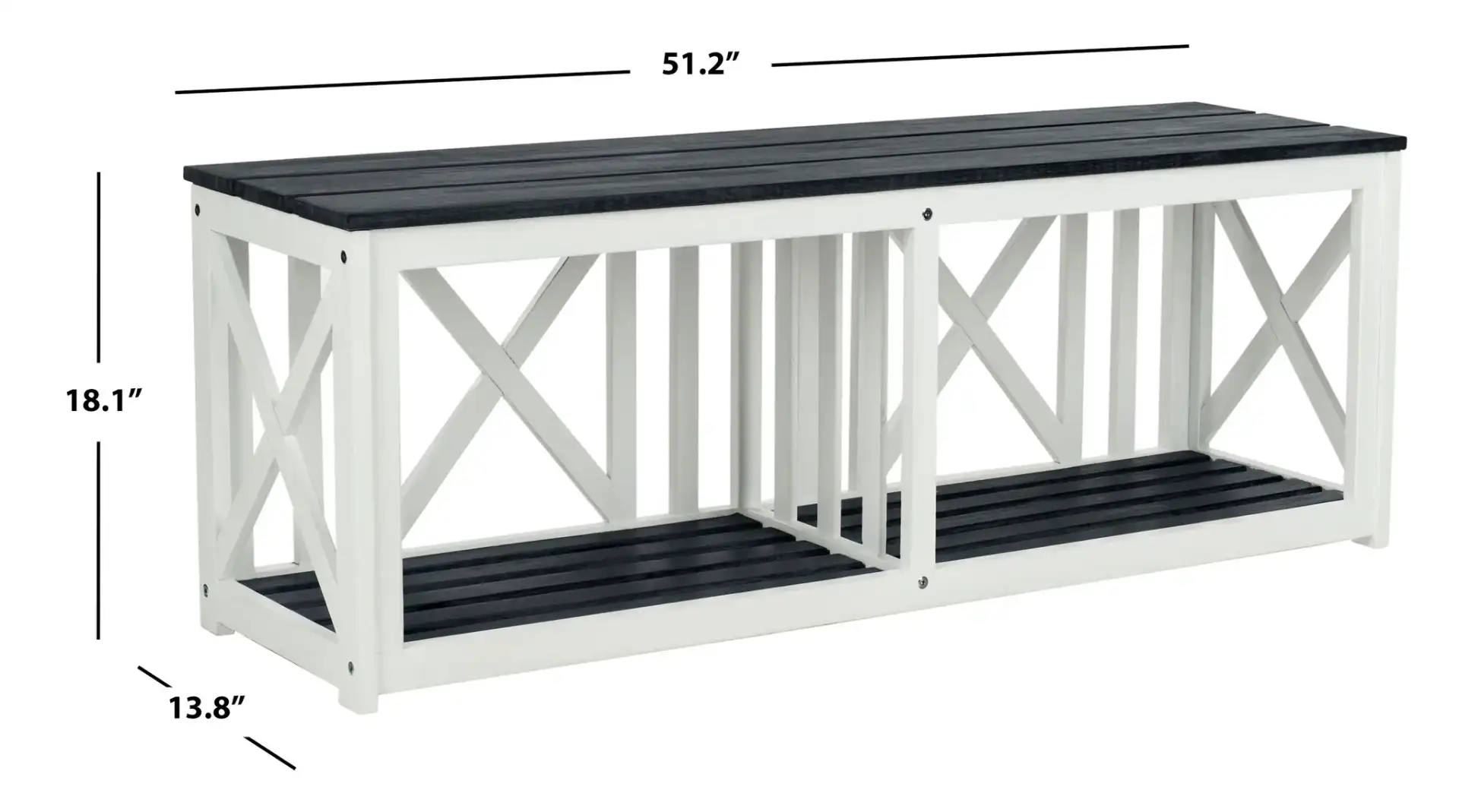 Branco Bench in Dark Slate Gray, detail view
