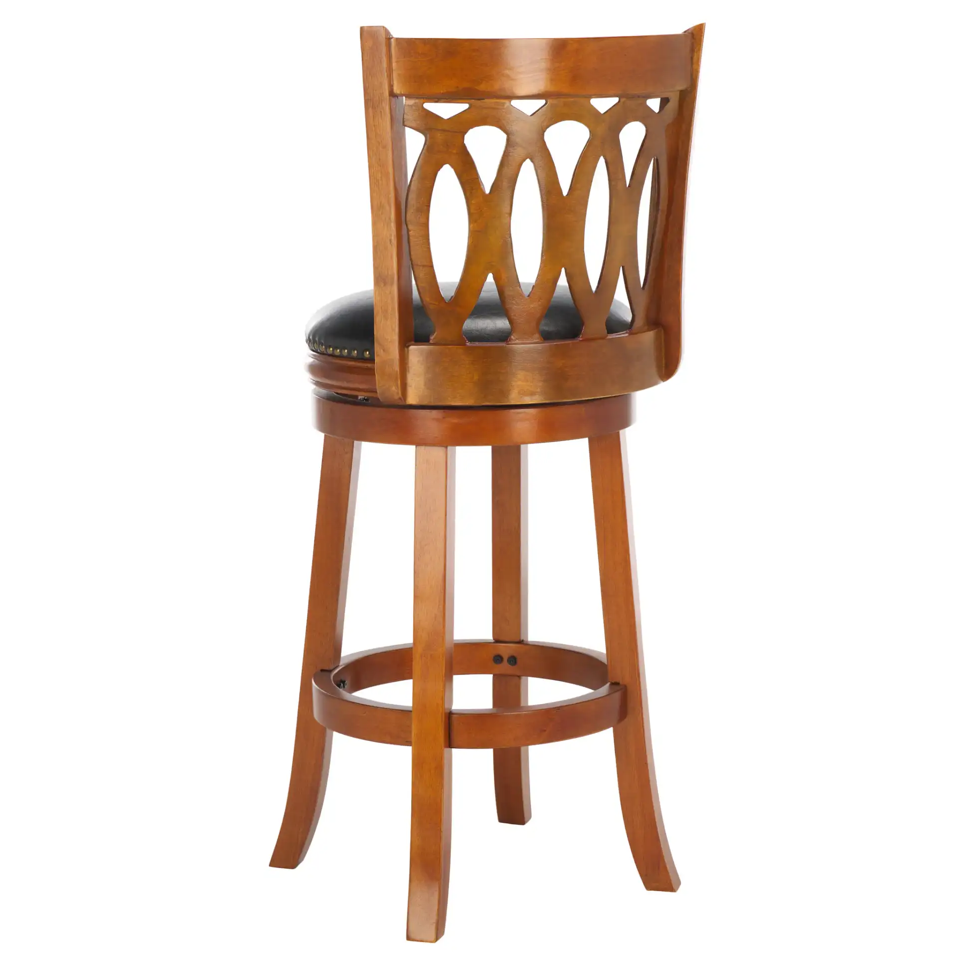 Baldwin Barstool in Dark Oak / Black, detail view