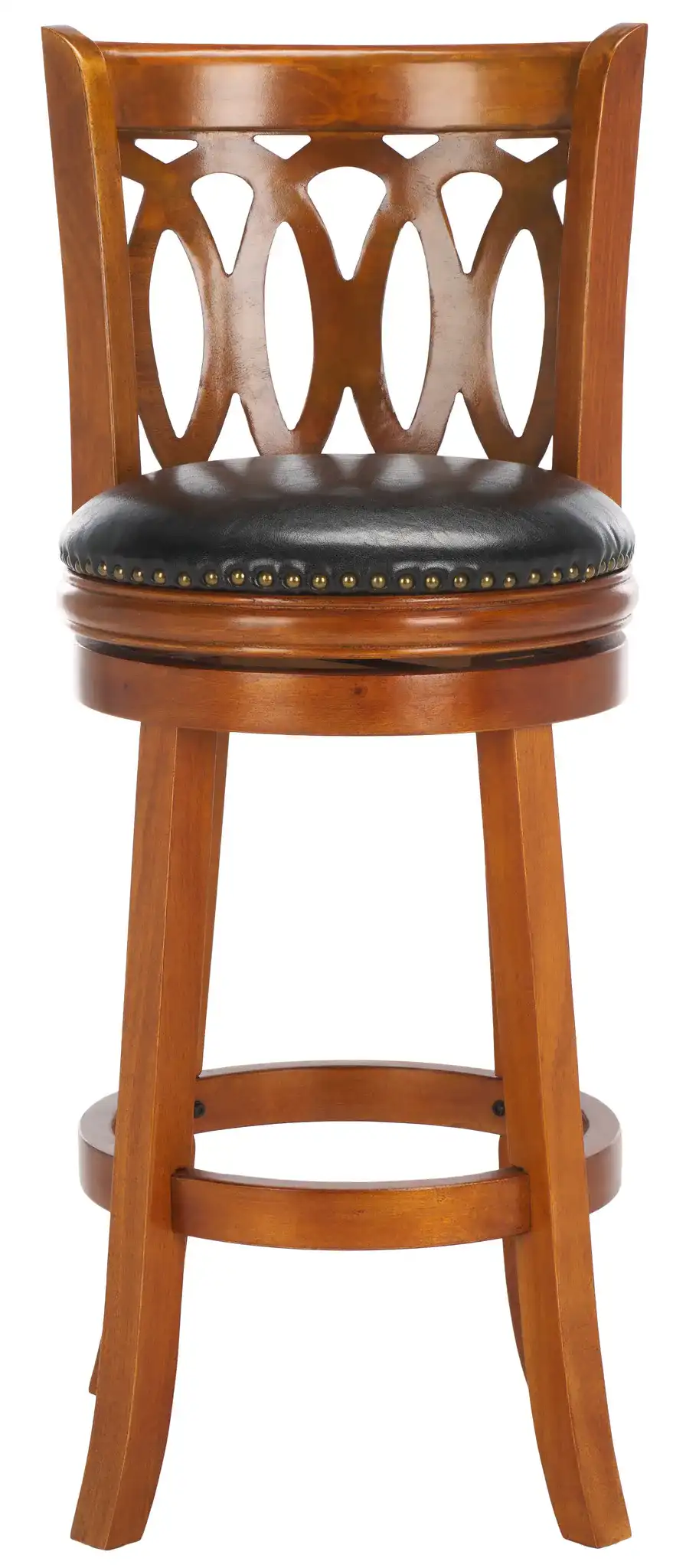 Baldwin Barstool in Dark Oak / Black, detail view
