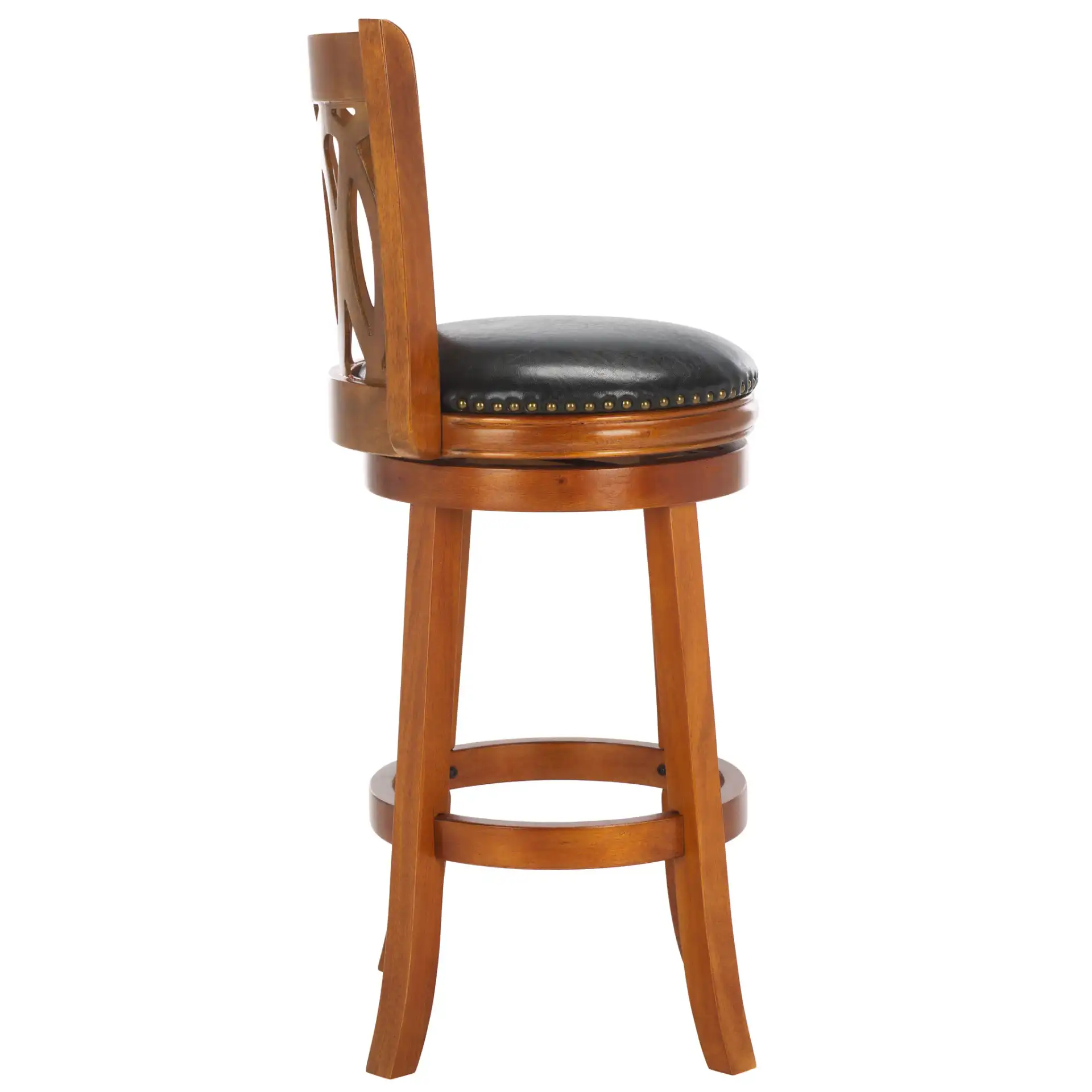 Baldwin Barstool in Dark Oak / Black, detail view