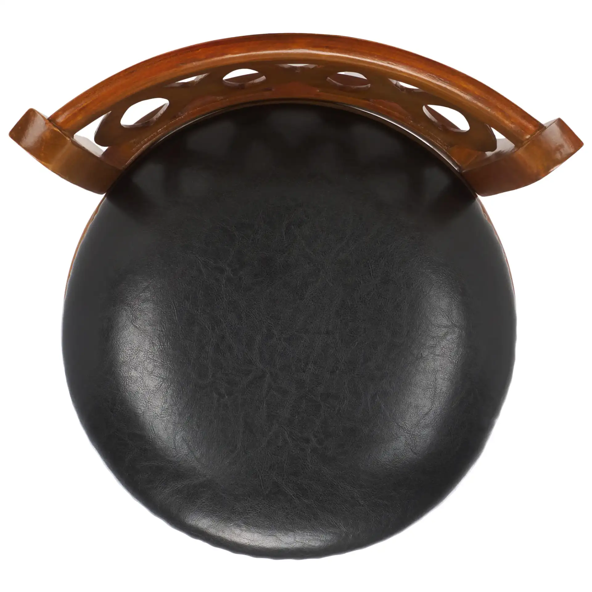 Baldwin Barstool in Dark Oak / Black, detail view