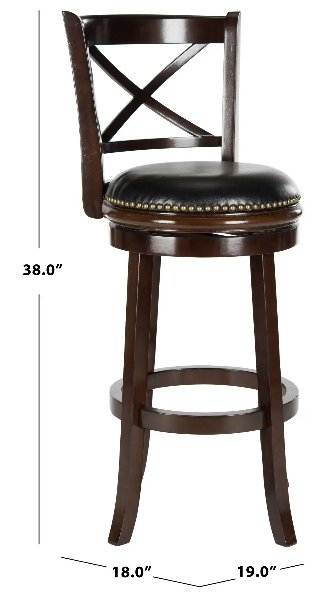 Butler Barstool in Cappuccino / Black, detail view