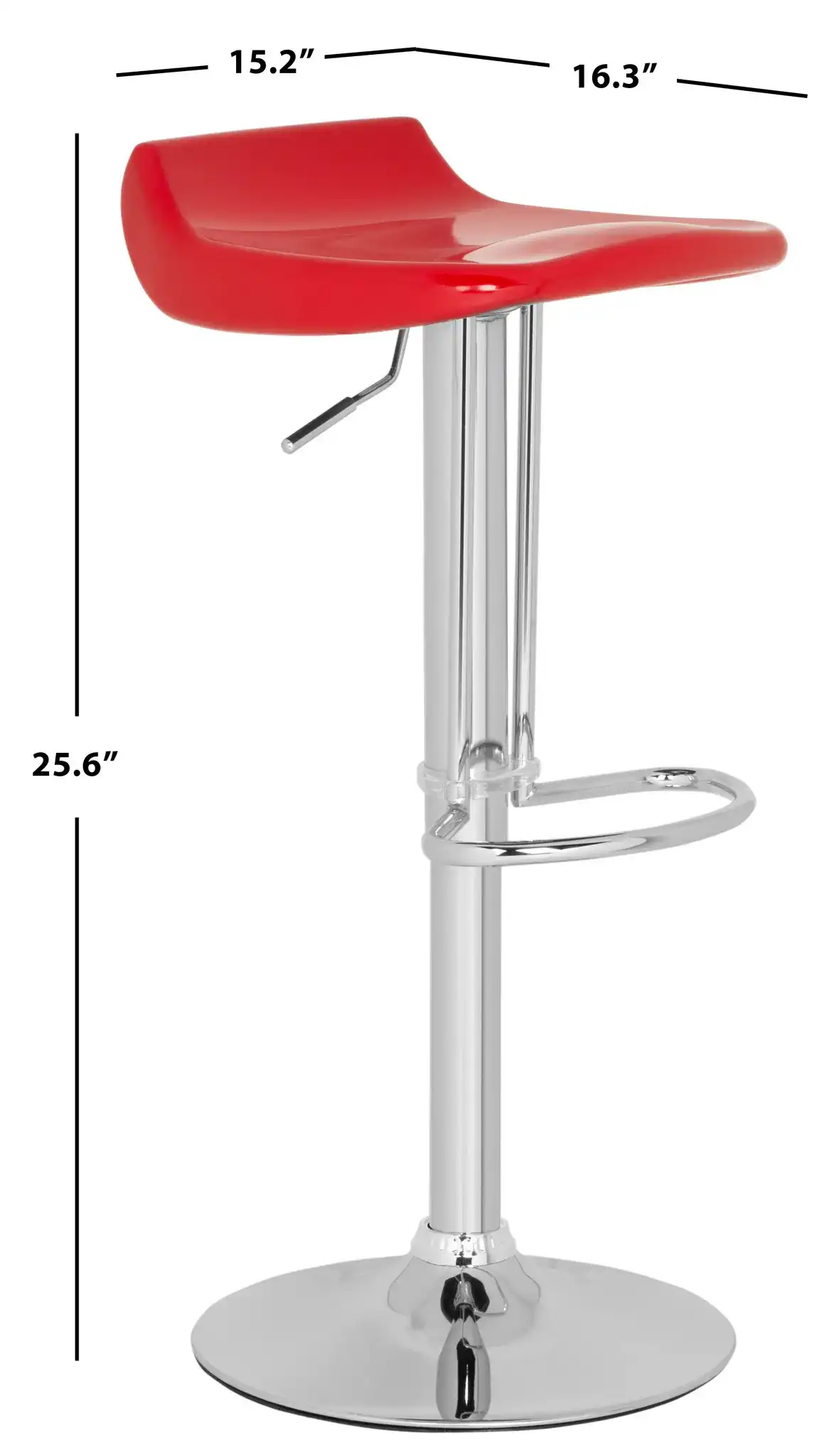 Avish Barstool in Red, detail view