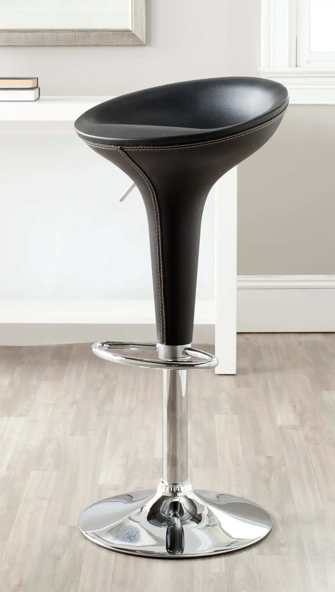Shedrack Barstool in Black in a styled room