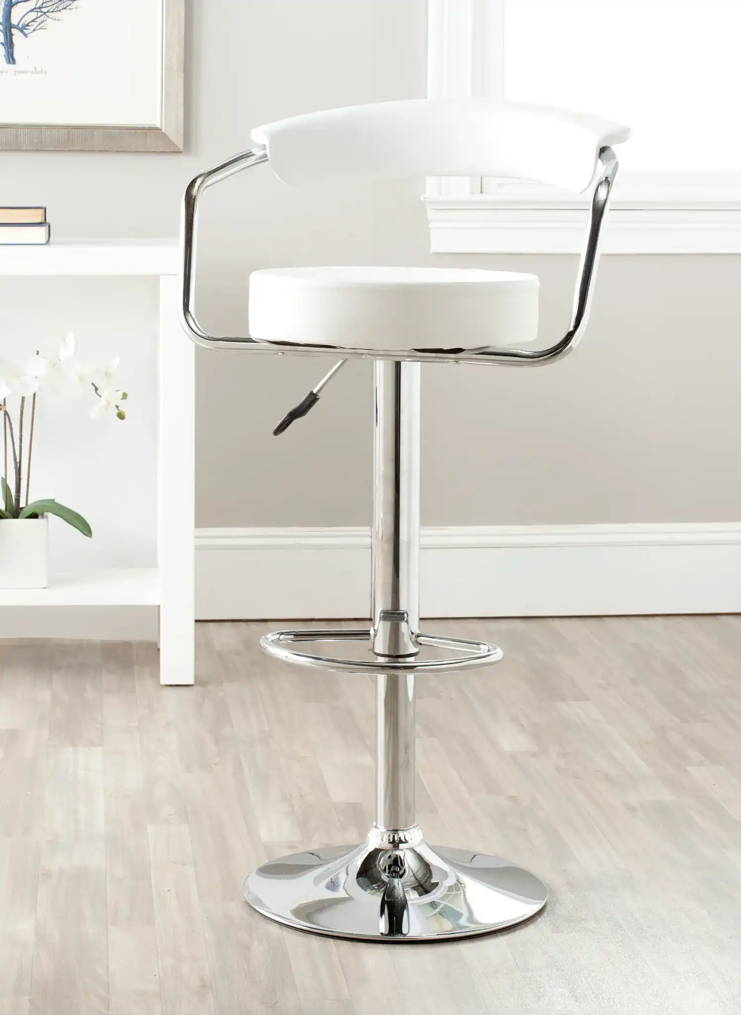 Angus Barstool in White in a styled room