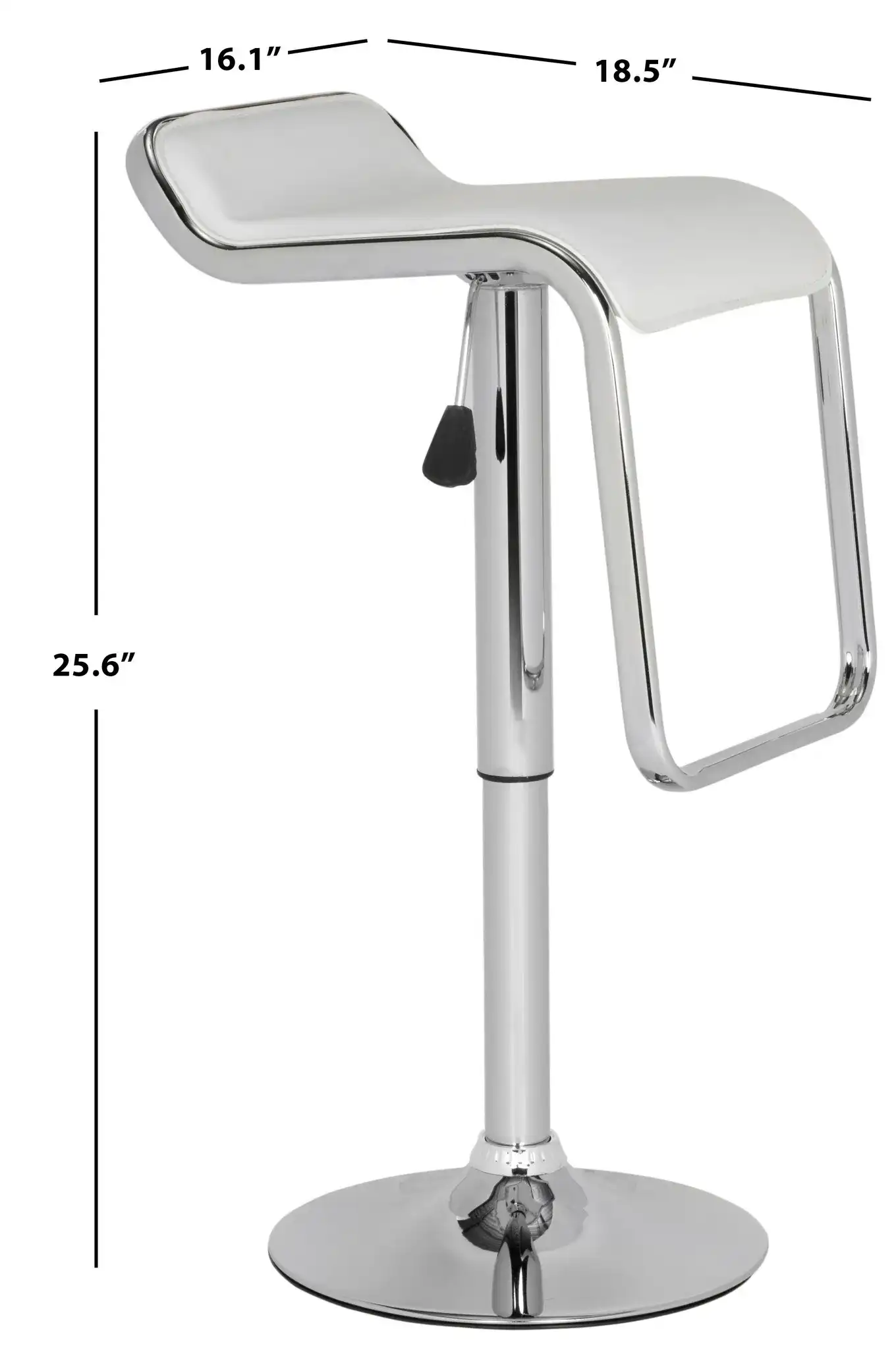 Taronda Barstool in White, detail view