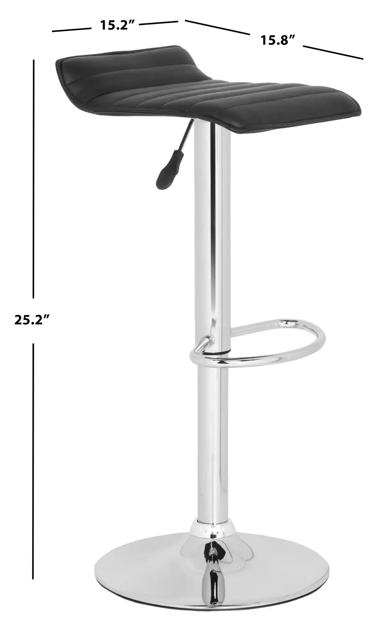 Kemonti Barstool in Black, detail view