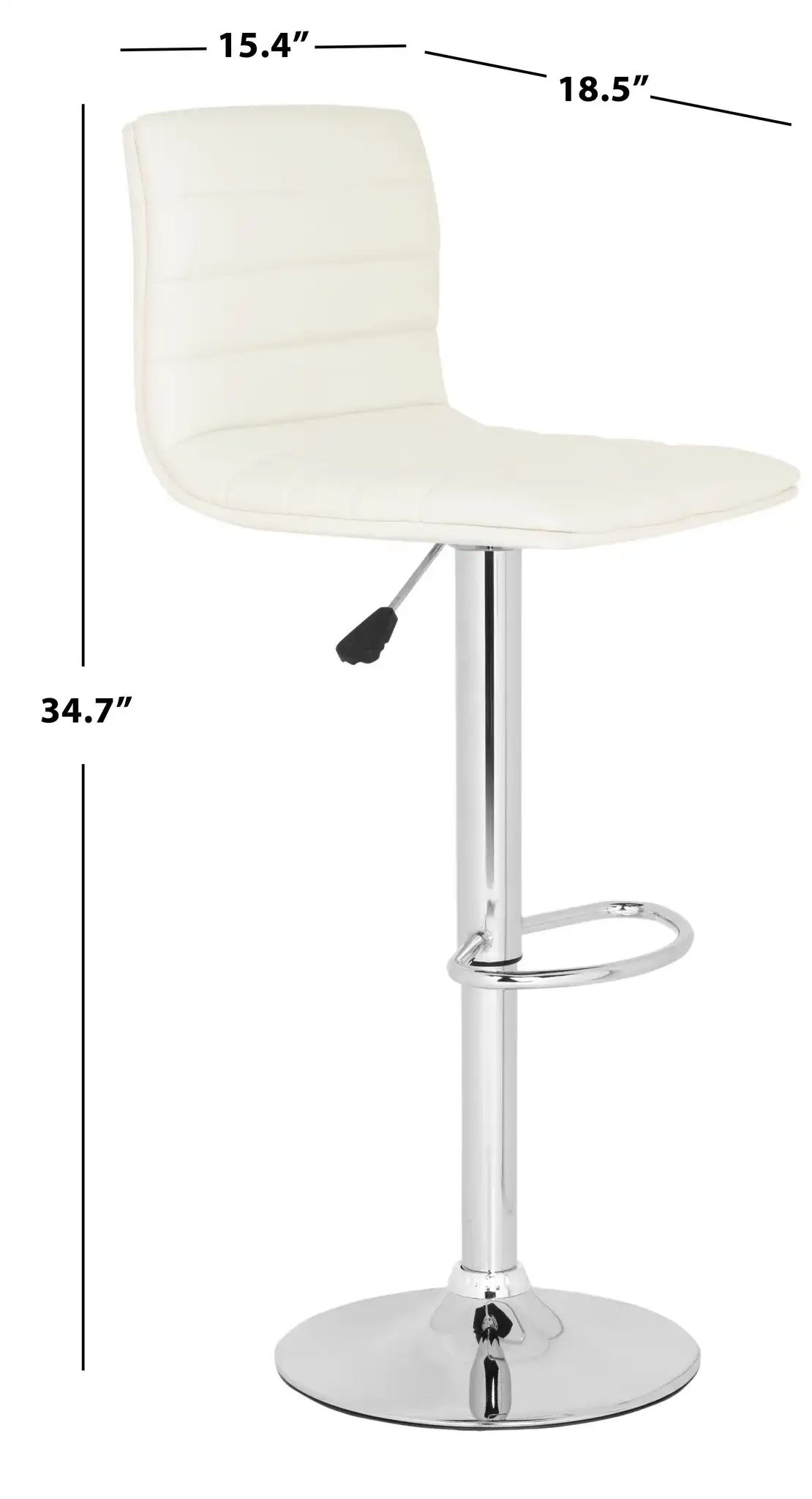 Arissa Barstool in Black, detail view