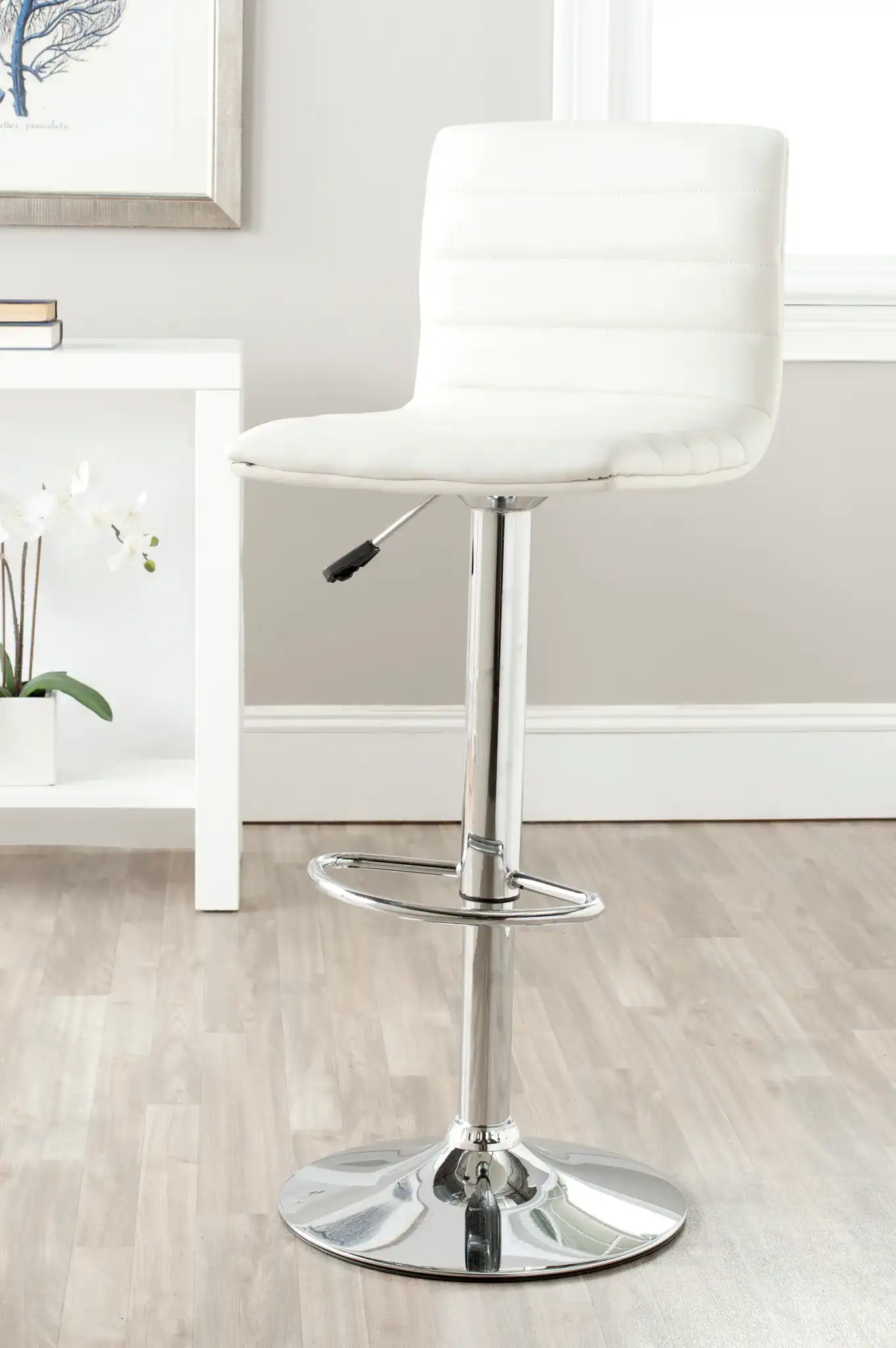Arissa Barstool in Black in a styled room