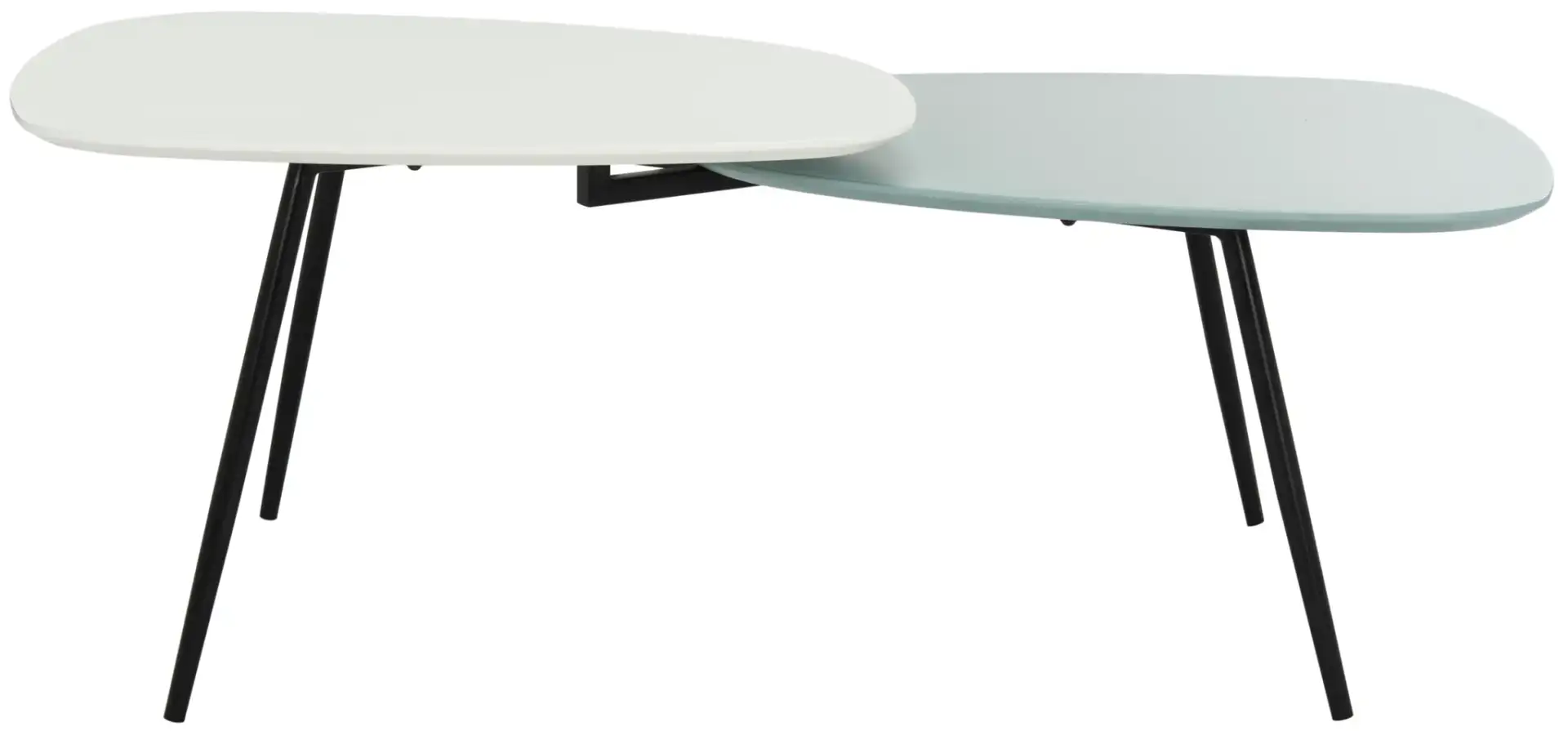 Jasmine Bi-Level Coffee Table in White / Gray