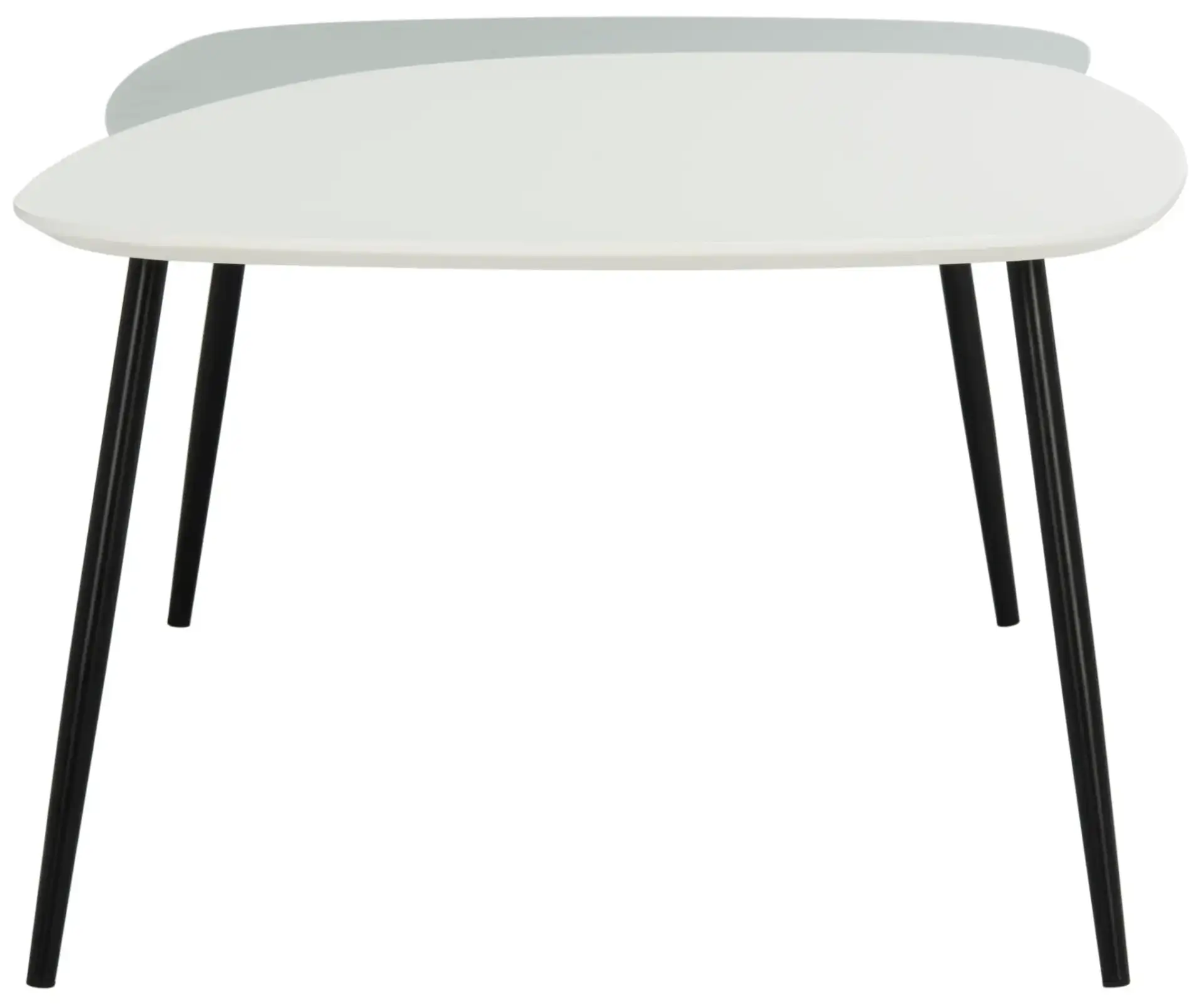 Jasmine Bi-Level Coffee Table in White / Gray, detail view