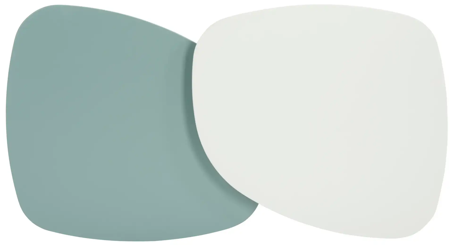 Jasmine Bi-Level Coffee Table in White / Gray, detail view