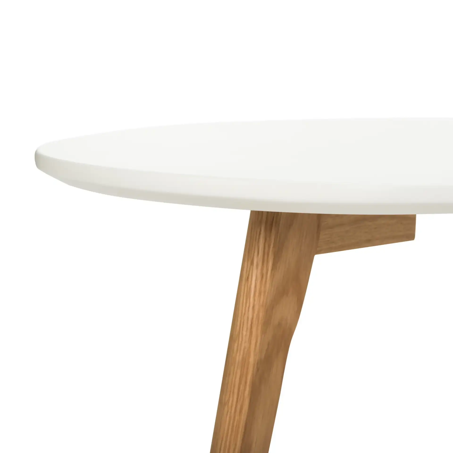 Olida Double Coffee Table in White / Oak in a styled room