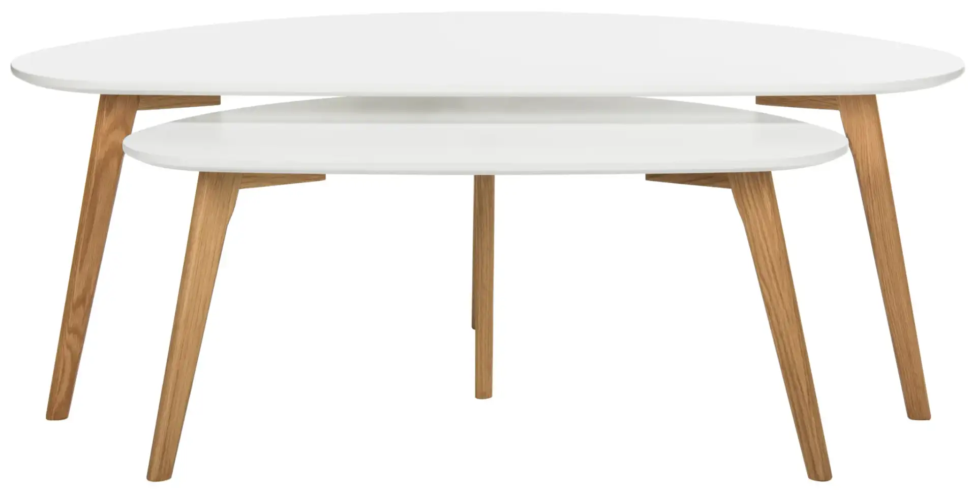 Olida Double Coffee Table in White / Oak
