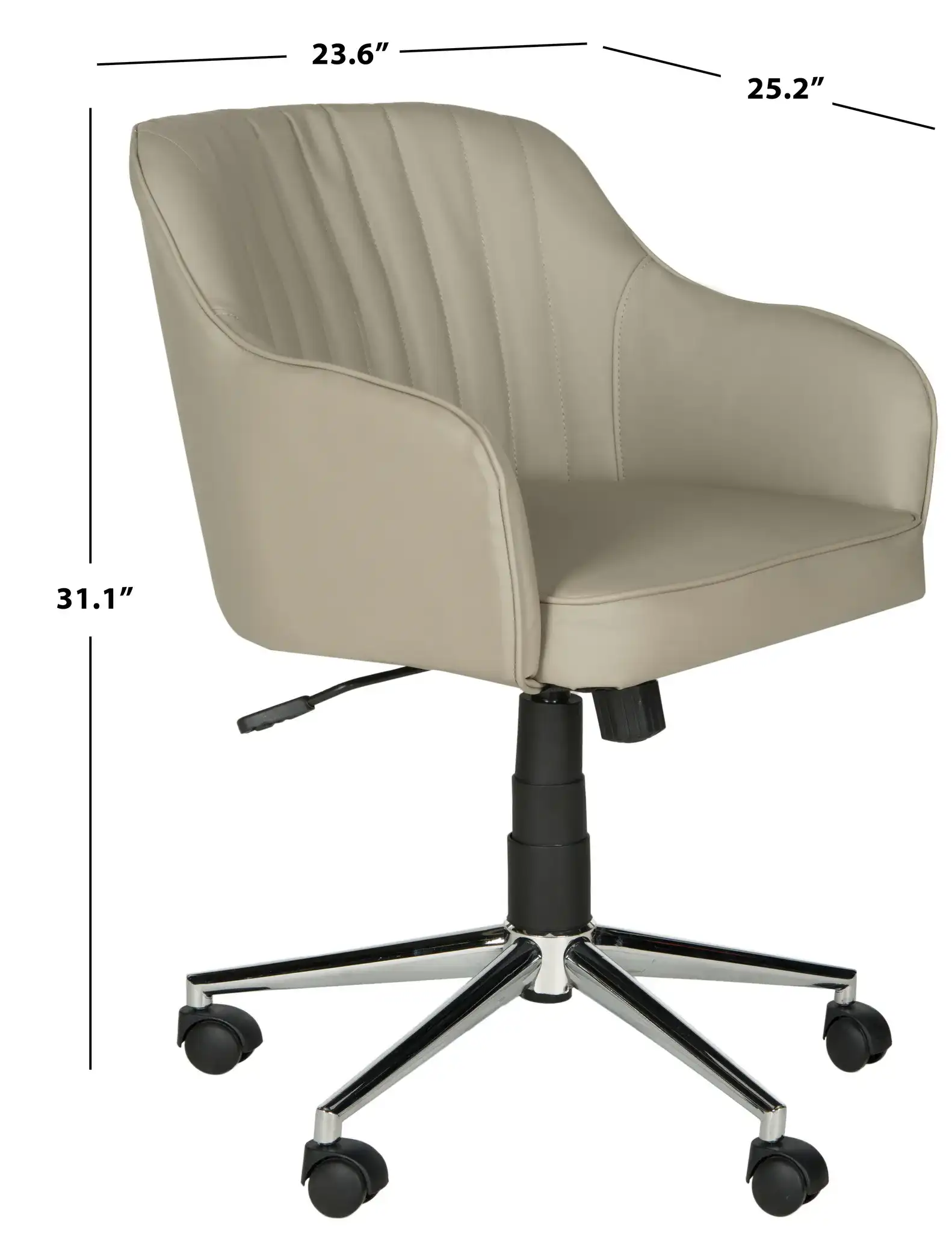 Hilda Desk Chair in Gray, detail view