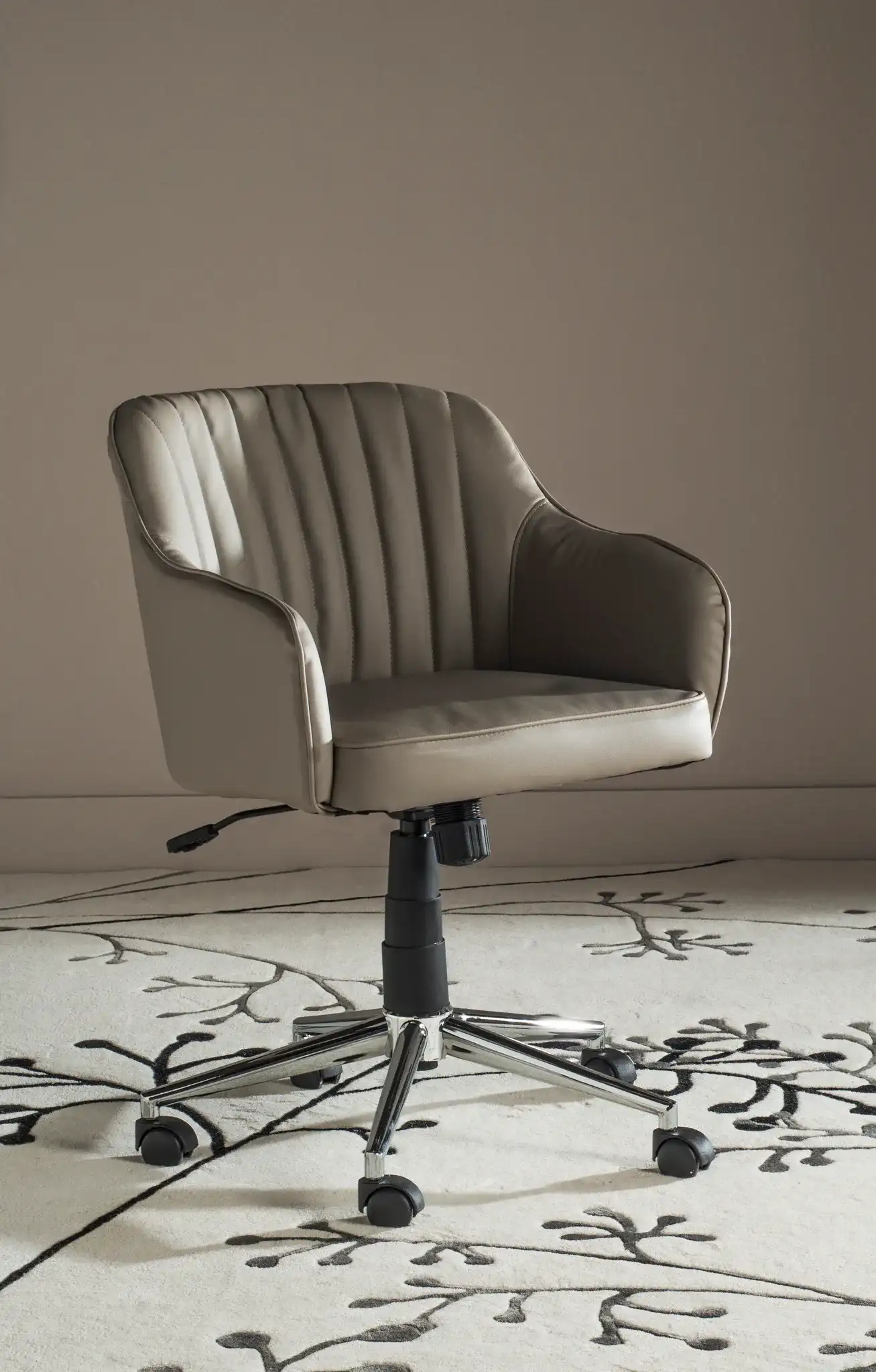 Hilda Desk Chair in Gray in a styled room