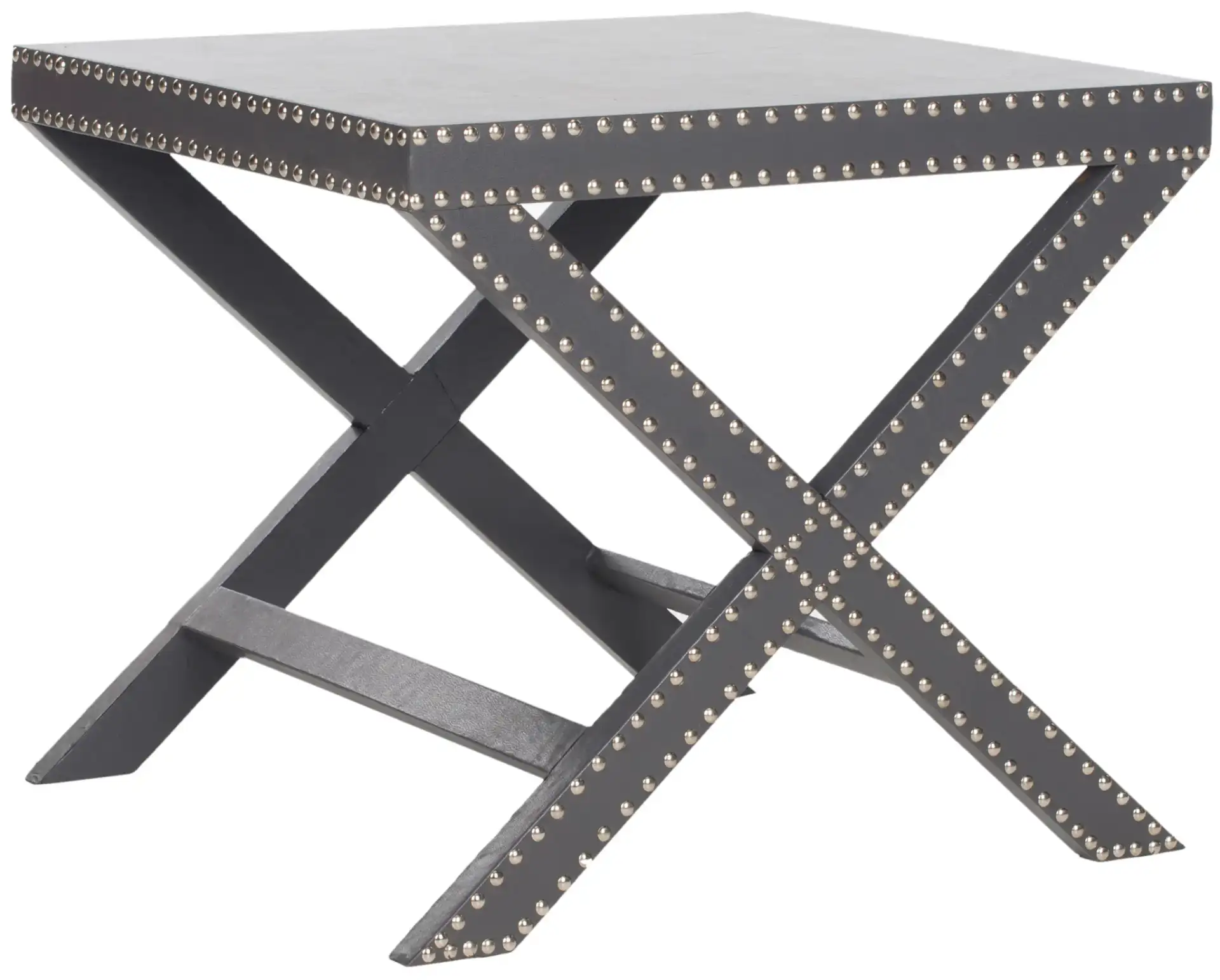 Jeanine End Table in Charcoal, detail view