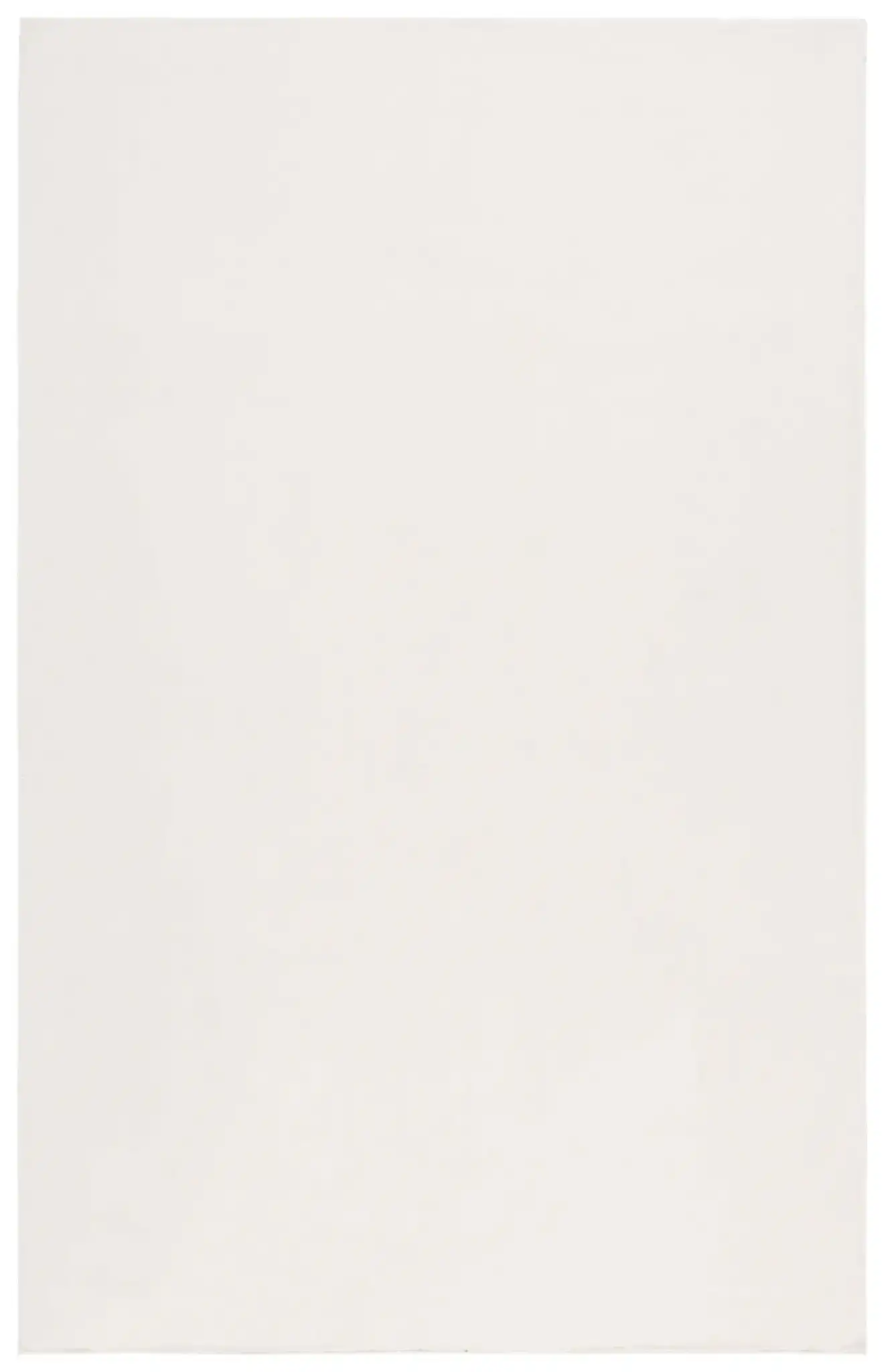 Faux Rabbit Fur Solid Washable Rug in Beige