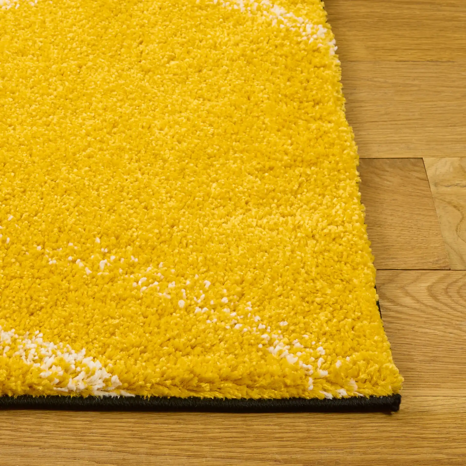 Fiesta Swirling Waves Shag Rug in Multicolor in a styled room