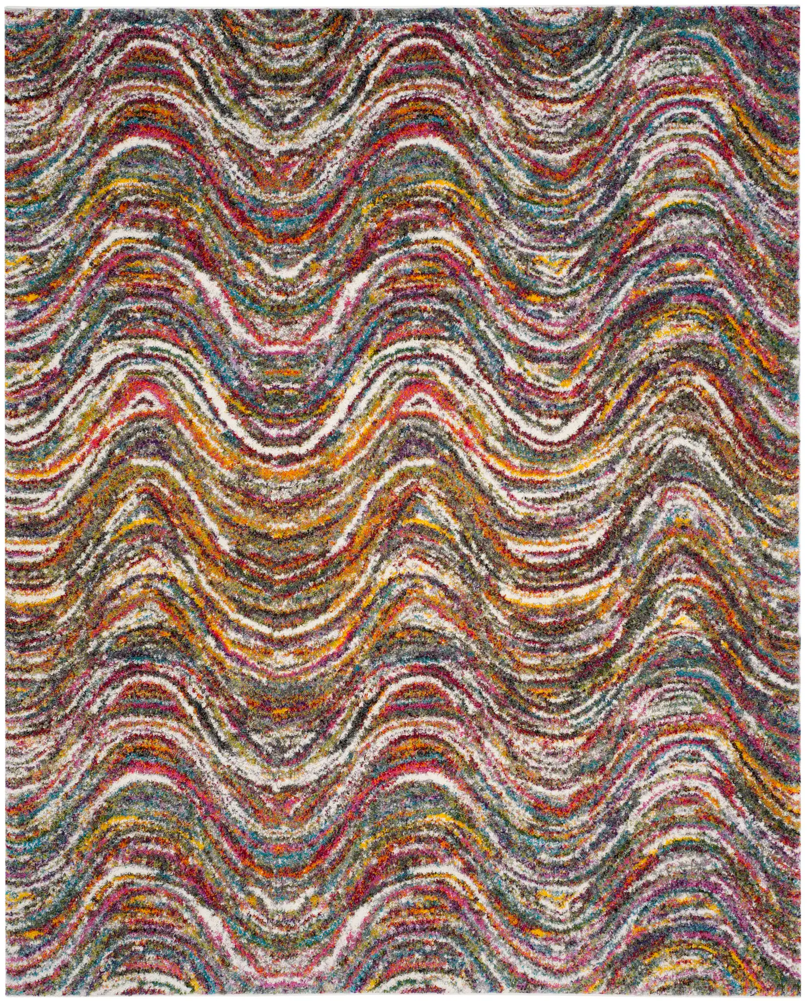 Fiesta Wave Shag Rug in Multicolor