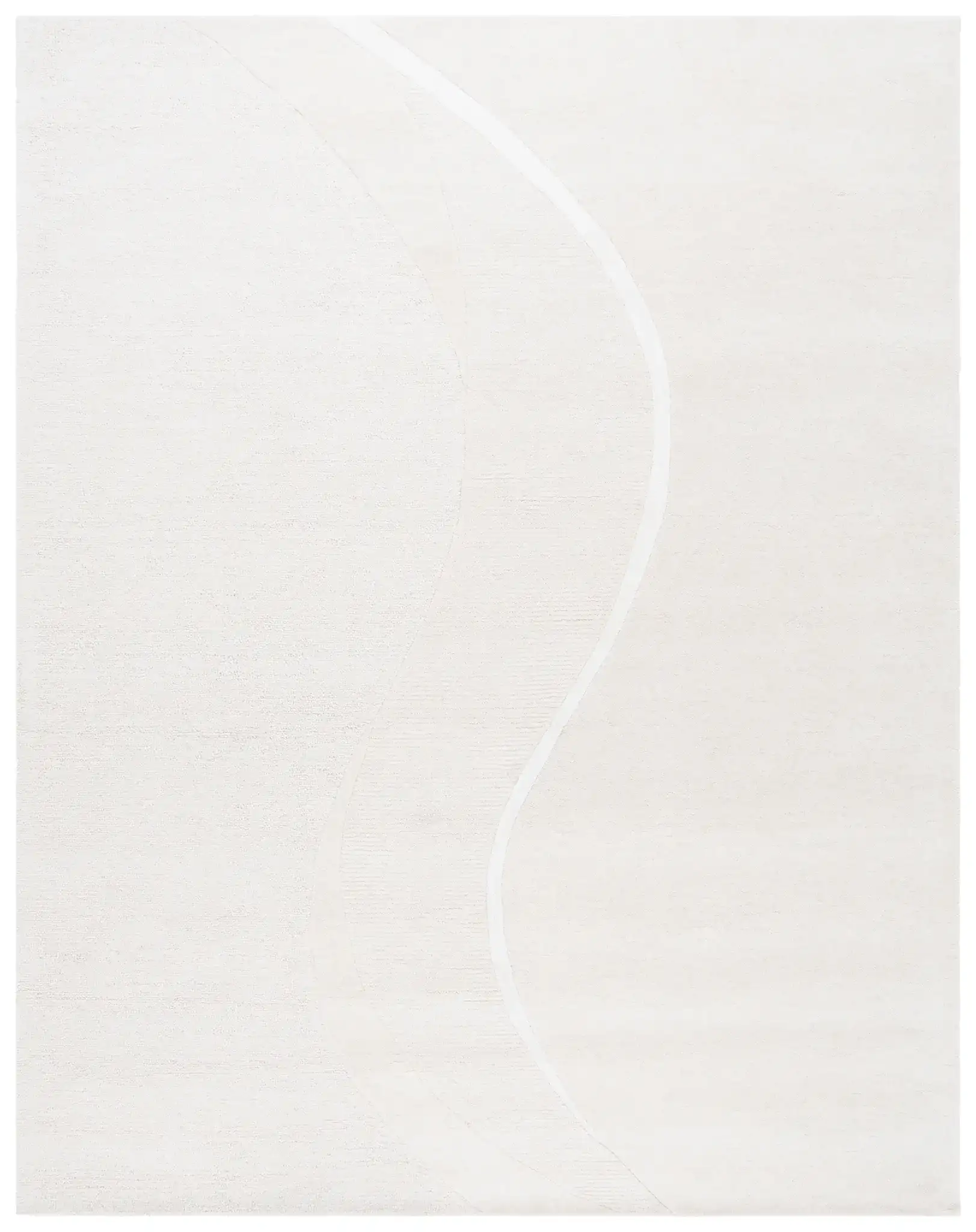 Fifth Avenue Wavy Line Hand-Tufted Rug in Ivory