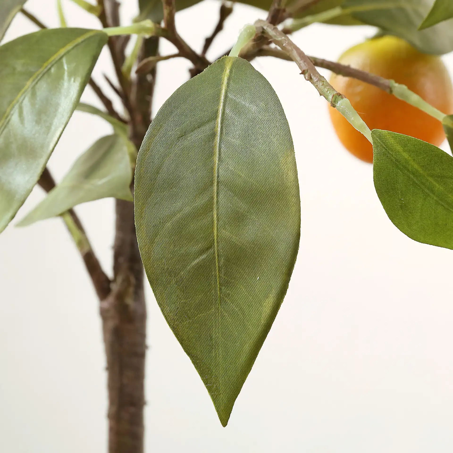Faux 33" Potted Orange Tree in Green / Multicolor in a styled room