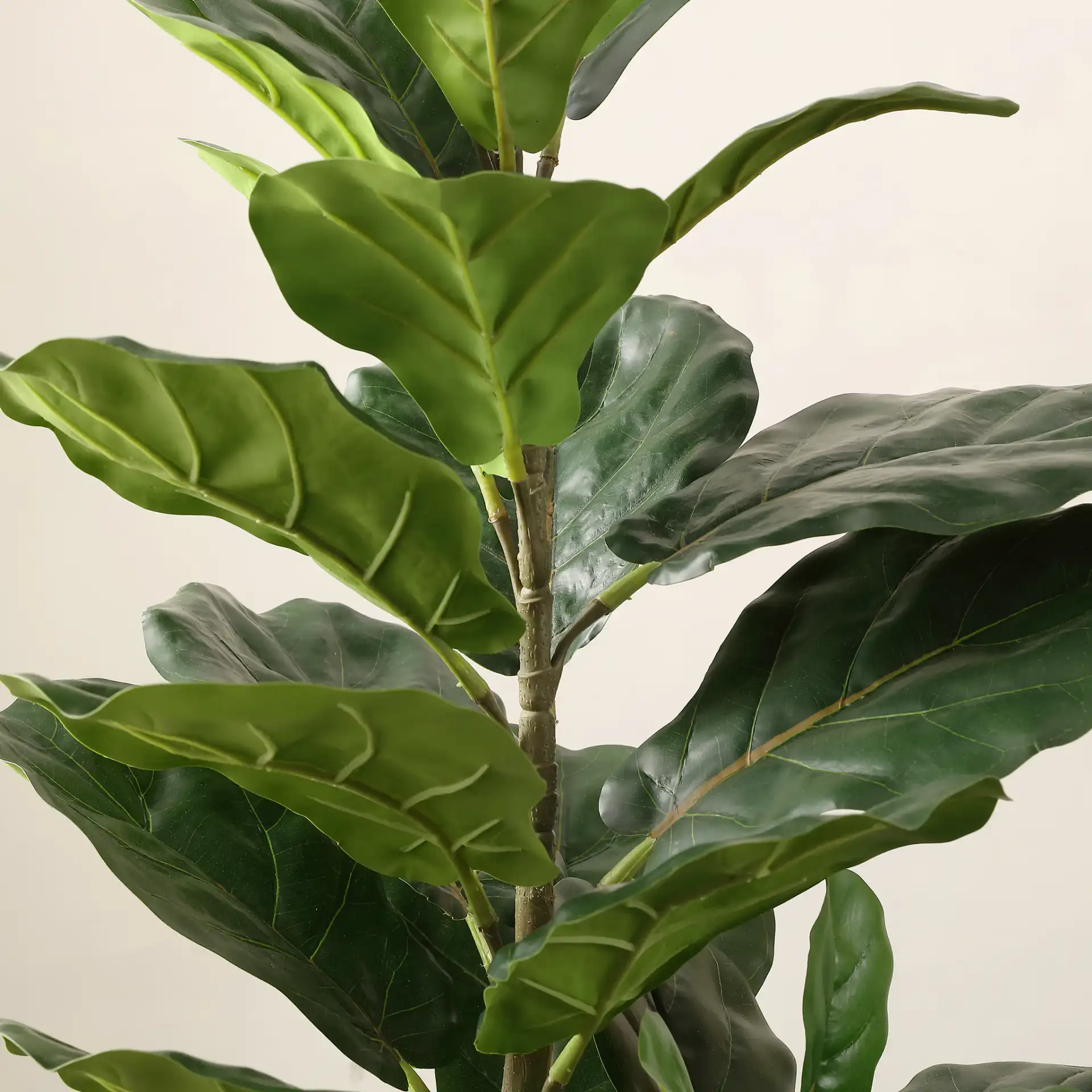 Faux 36" Potted F.Lyrata Tree in Pot / Black in a styled room