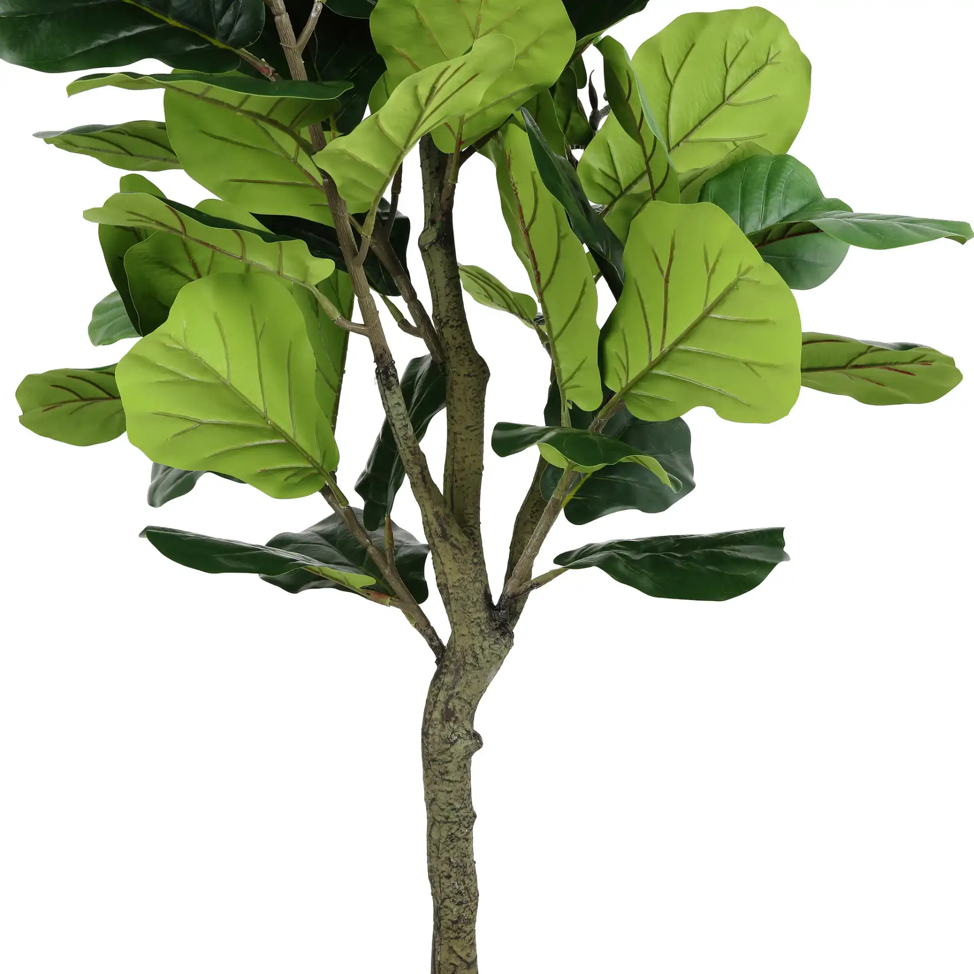 Faux 50" Potted Fig Tree in Green in a styled room