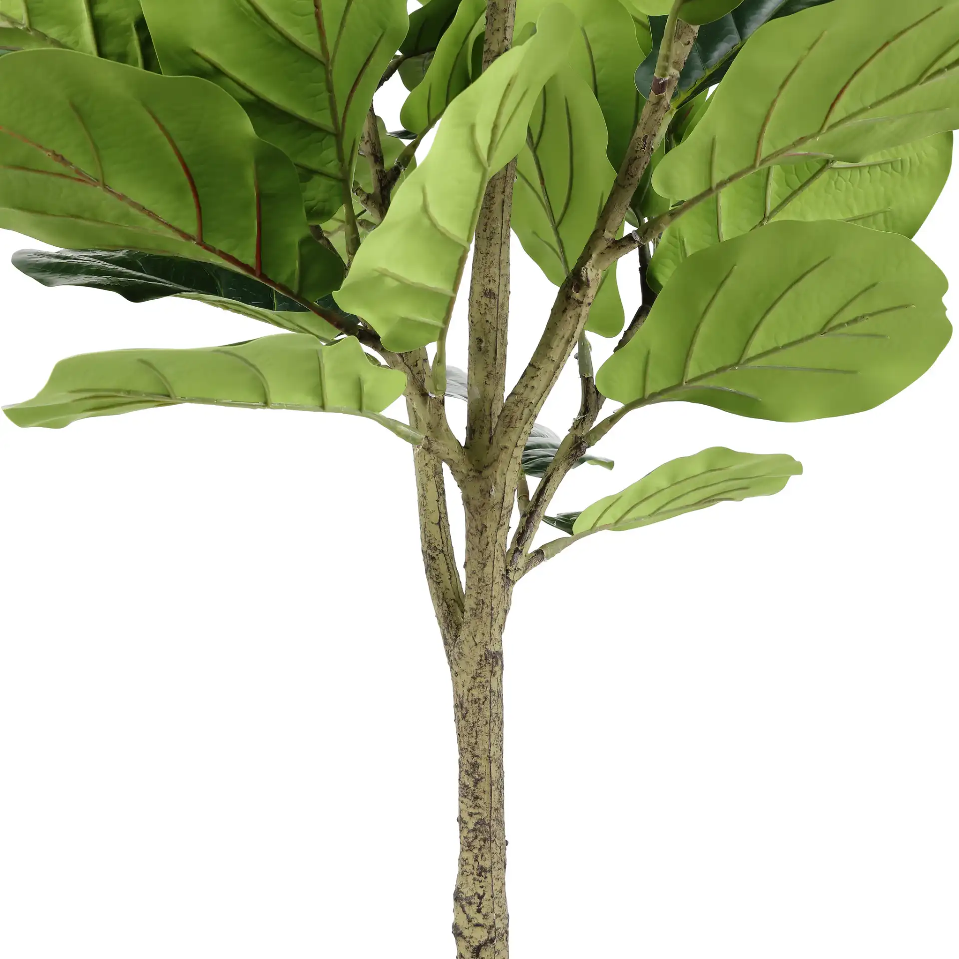 Faux 72" Potted Fig Tree in Green in a styled room