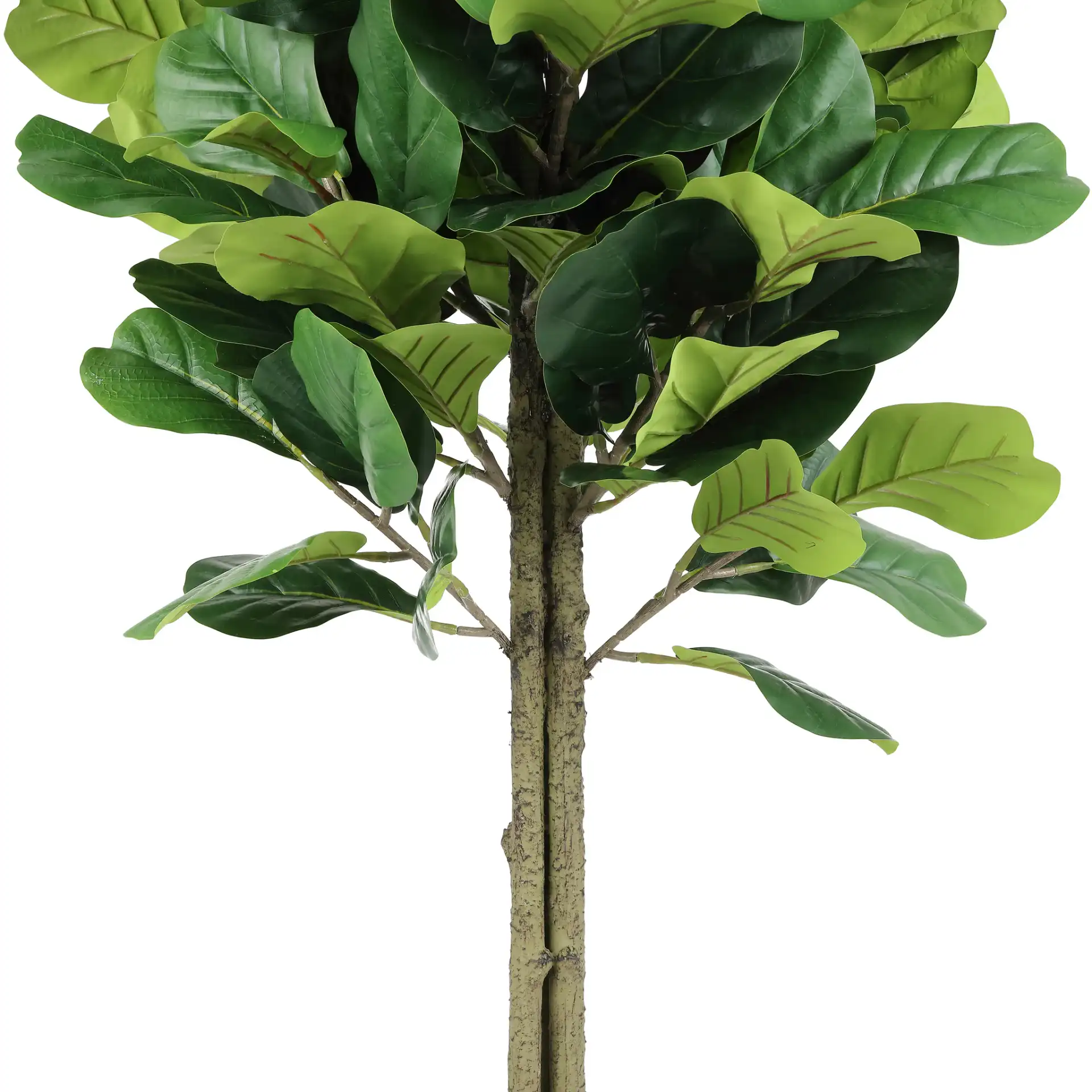 Faux 72" Potted Fig Tree in Green in a styled room