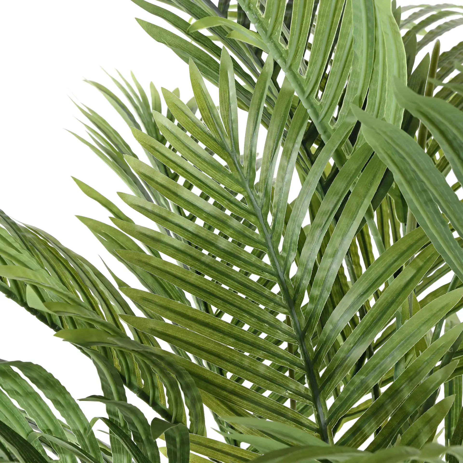 Faux 49" Potted Palm Tree in Green in a styled room