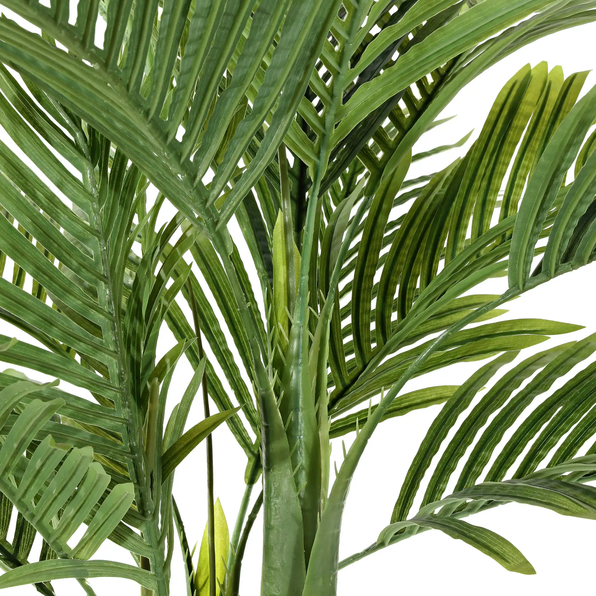 Faux 49" Potted Palm Tree in Green in a styled room